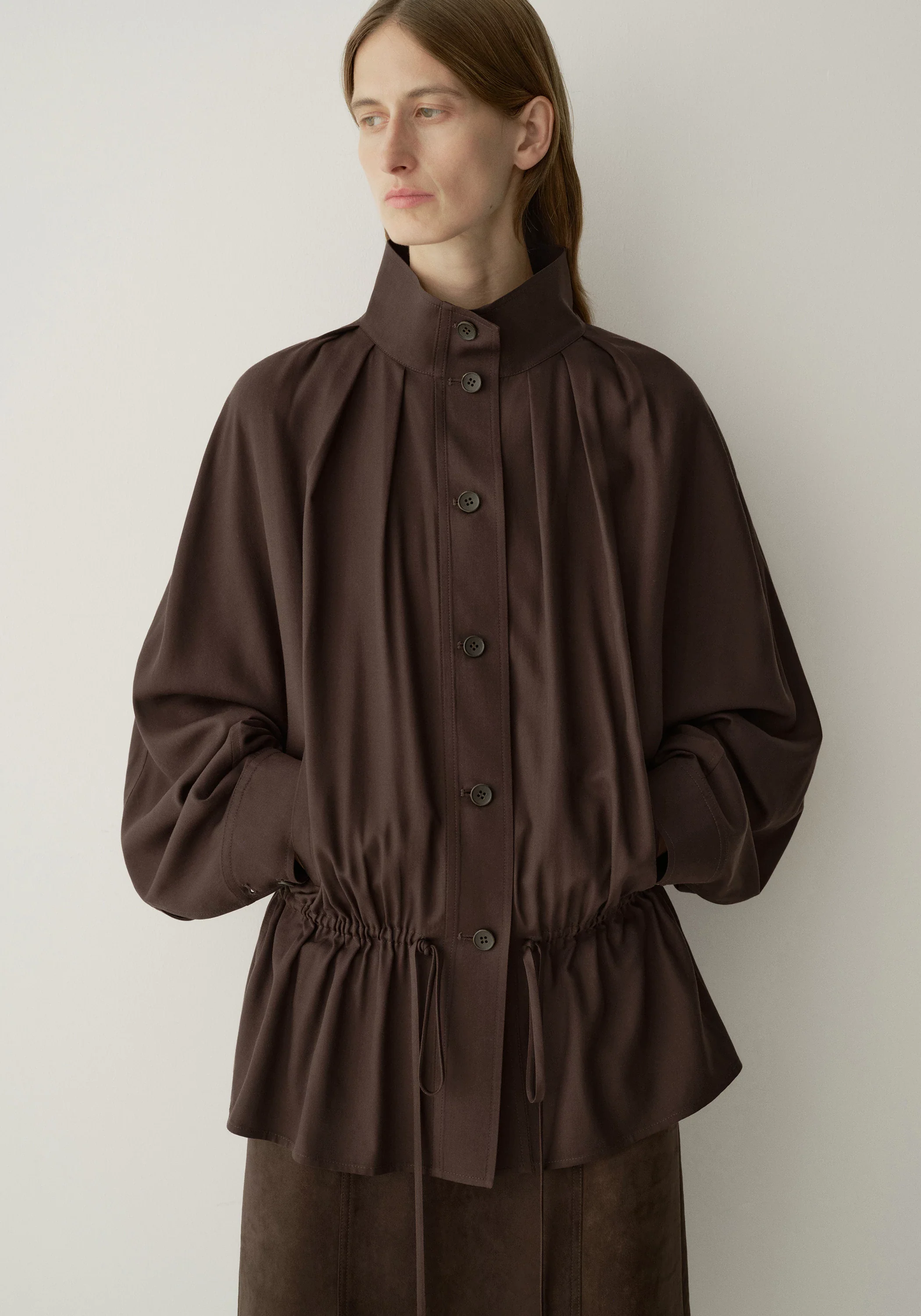 Low-waist Drawstring Trench - Image 8