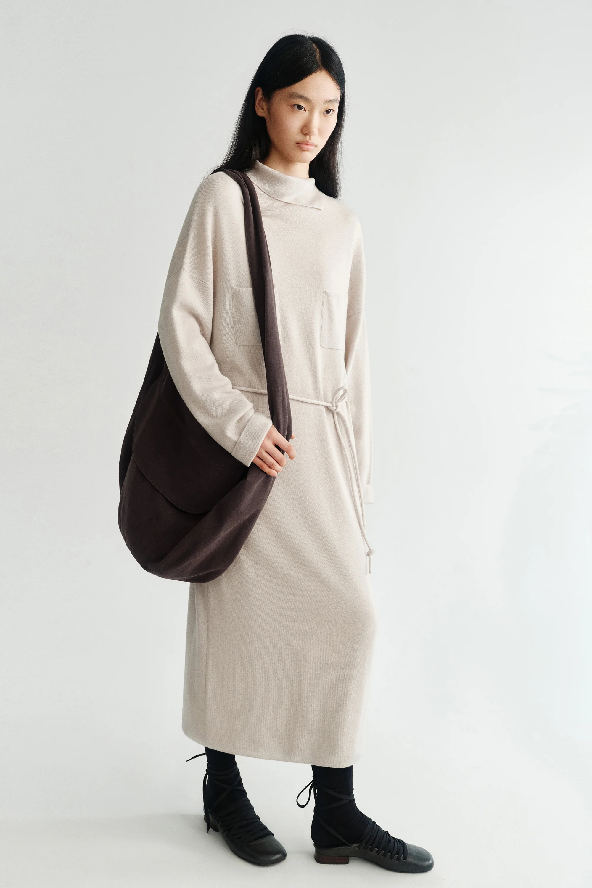 [Final Sale] Merino Wool Belted Dress - Image 19