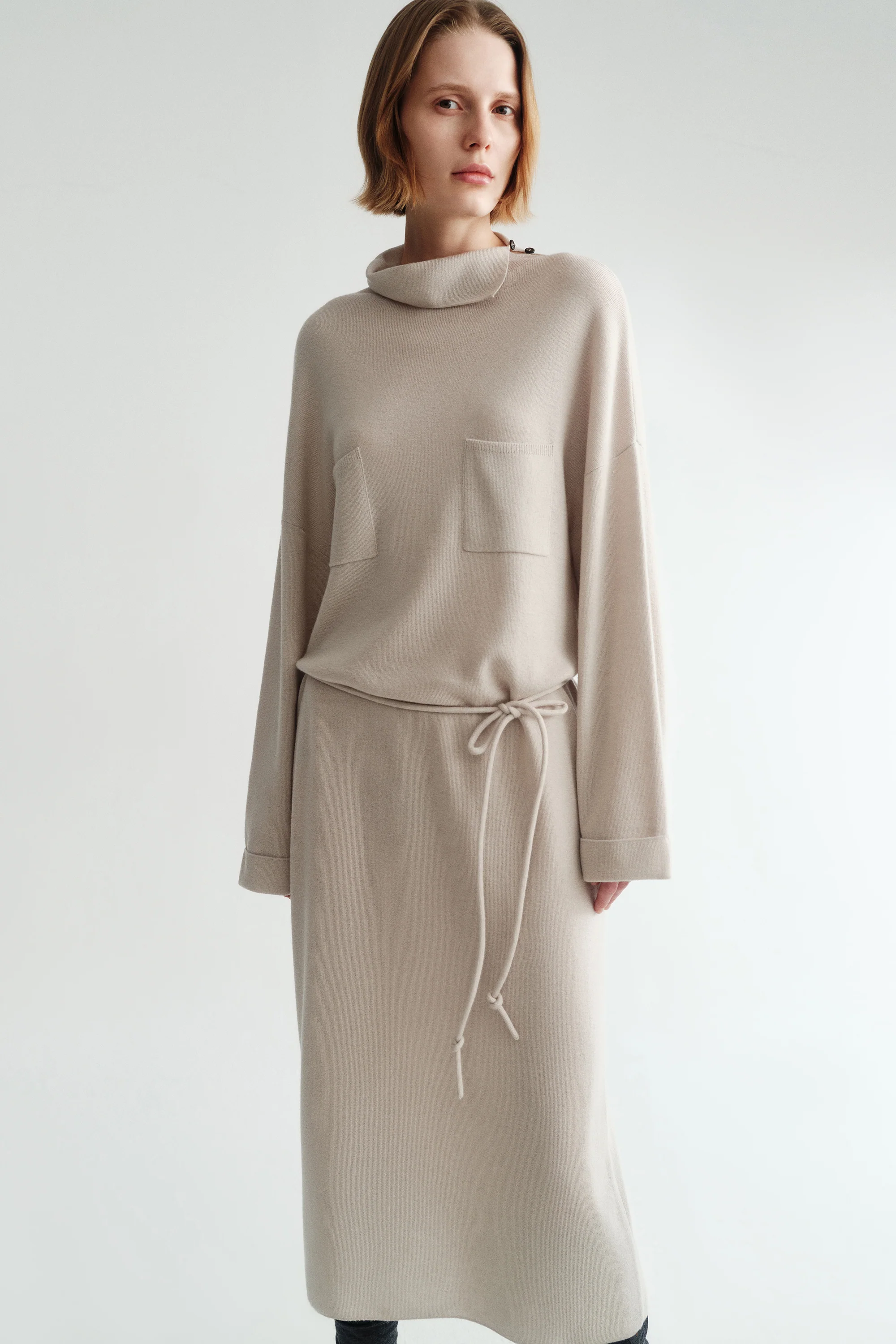 [Final Sale] Merino Wool Belted Dress - Image 20
