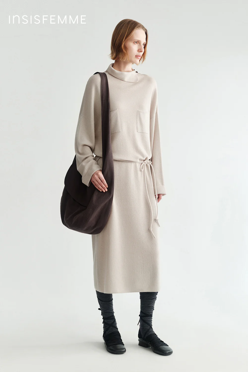[Final Sale] Merino Wool Belted Dress - Image 24