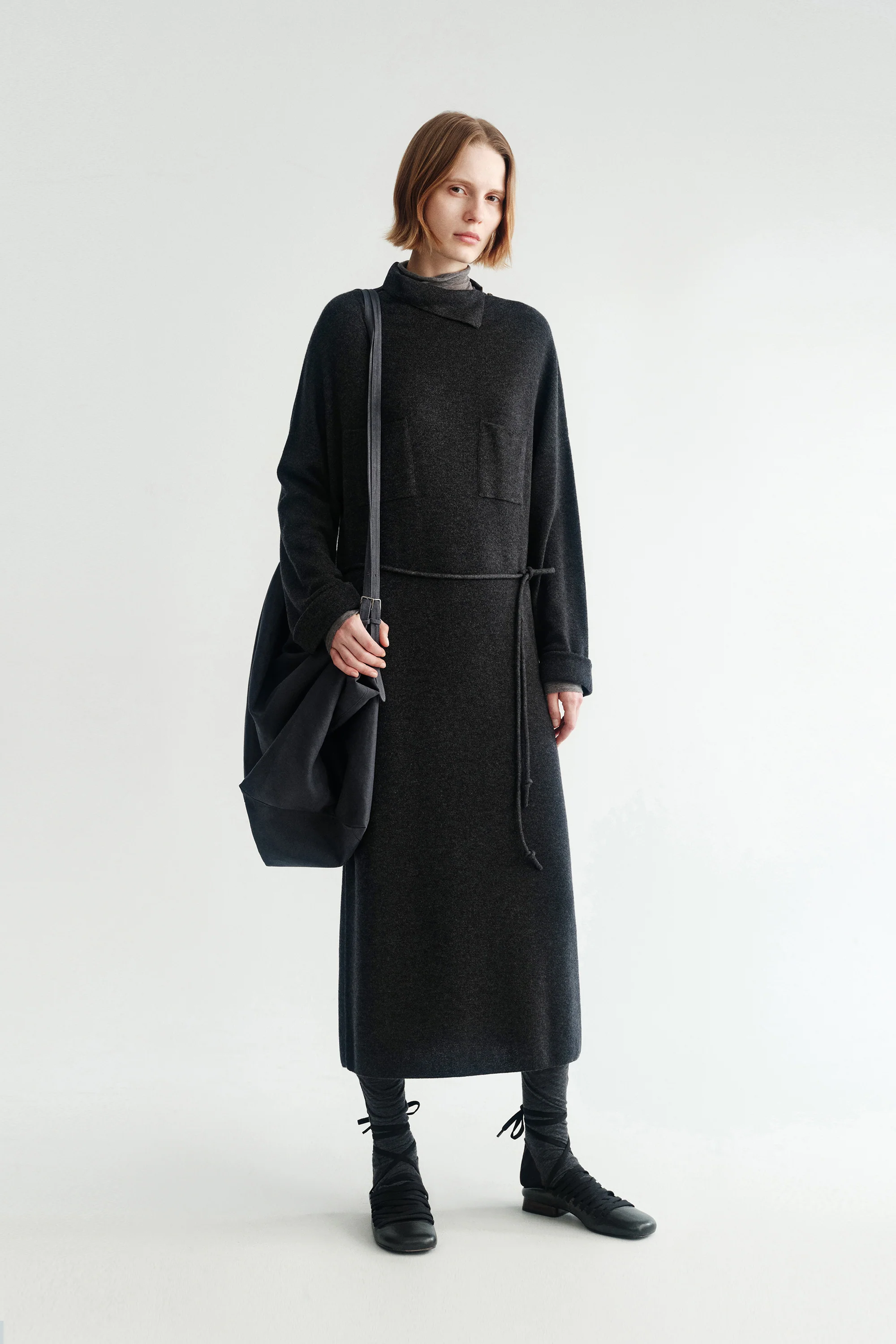 [Final Sale] Merino Wool Belted Dress - Image 6