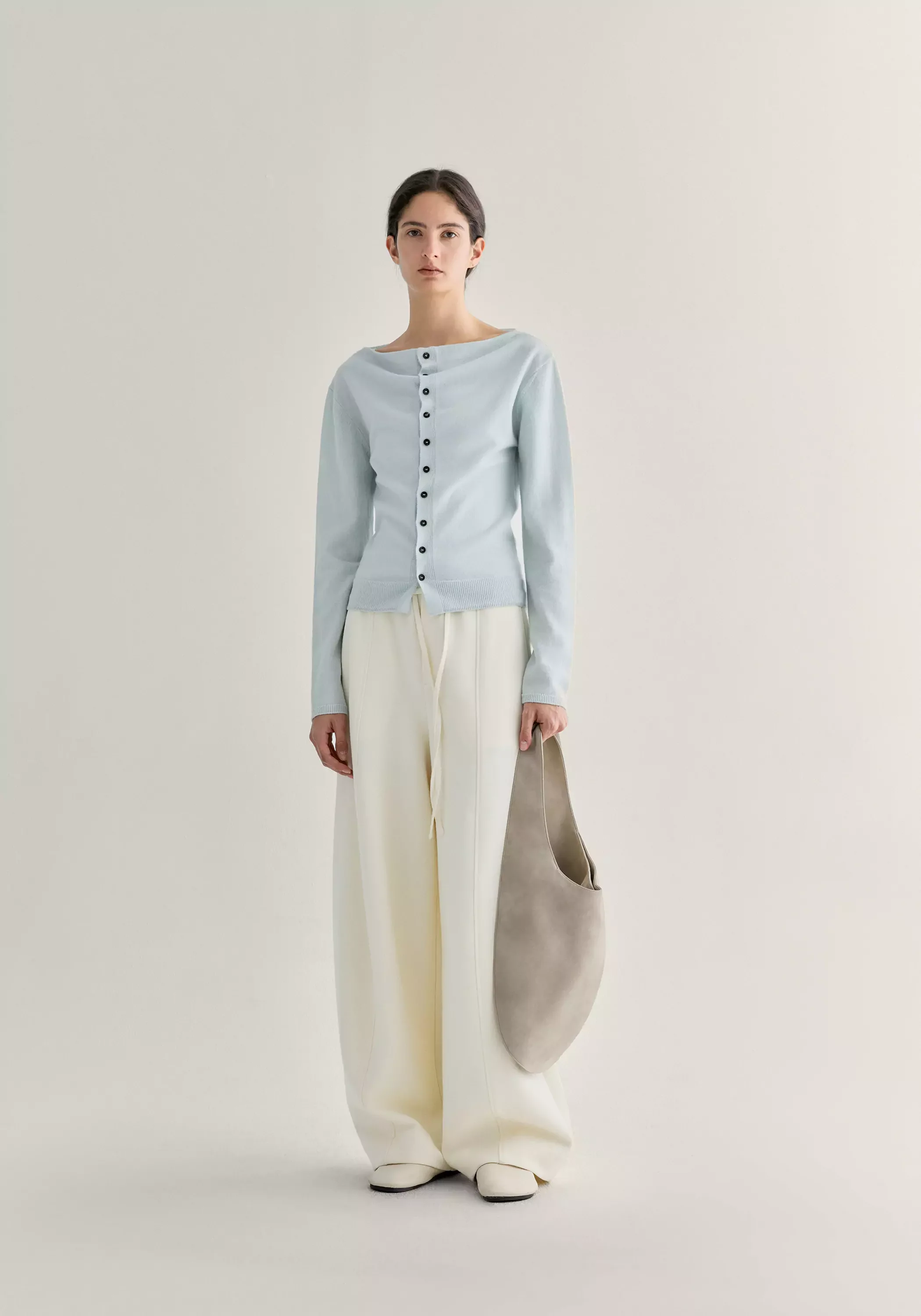 Merino Wool Cowl-neck Cardigan - Image 14