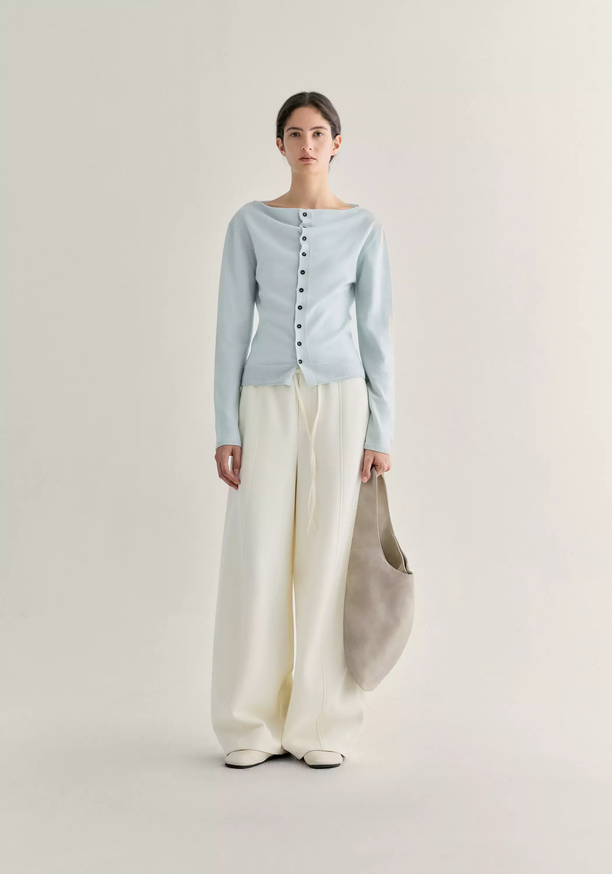 Merino Wool Cowl-neck Cardigan - Image 15