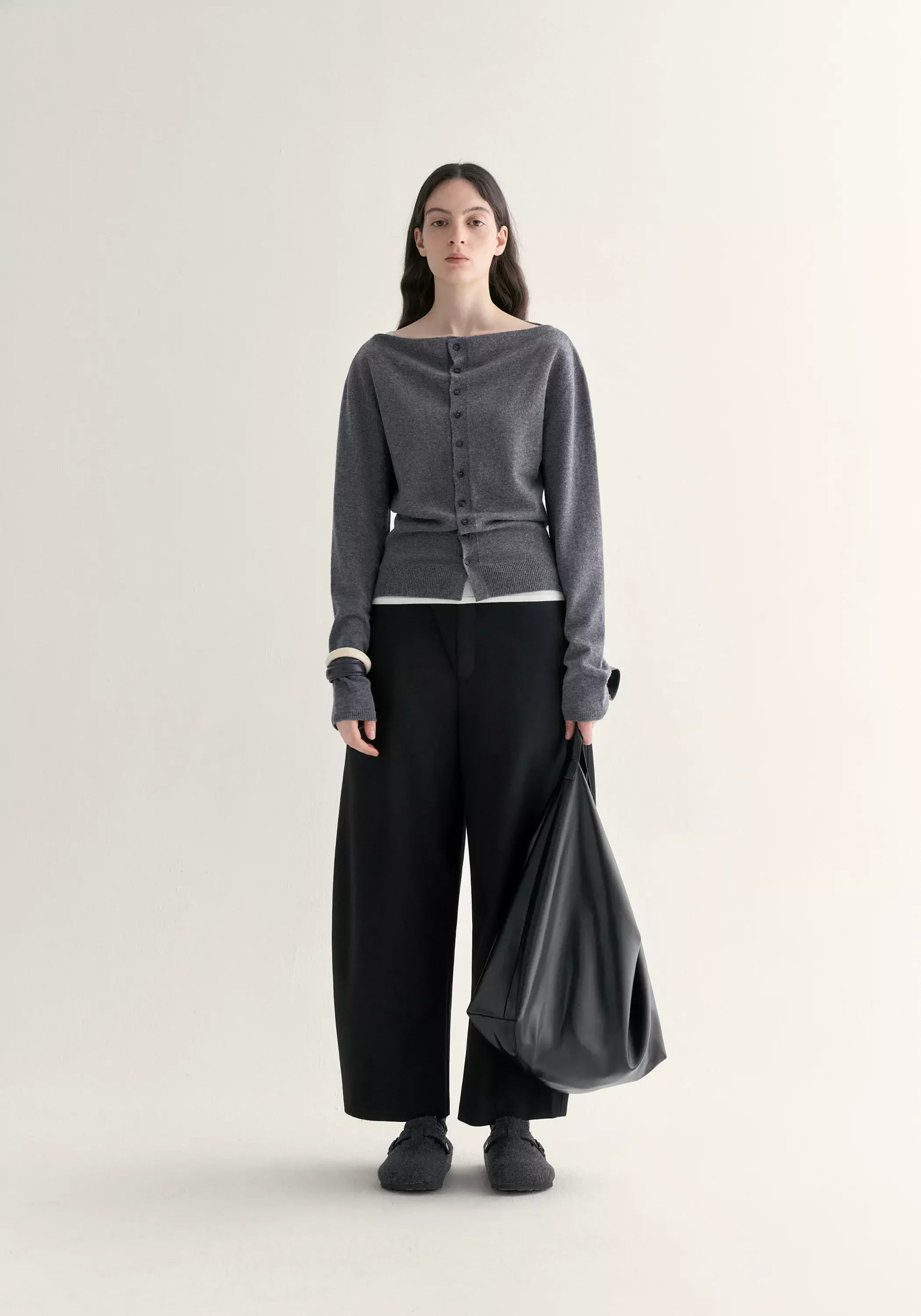 Merino Wool Cowl-neck Cardigan - Image 17