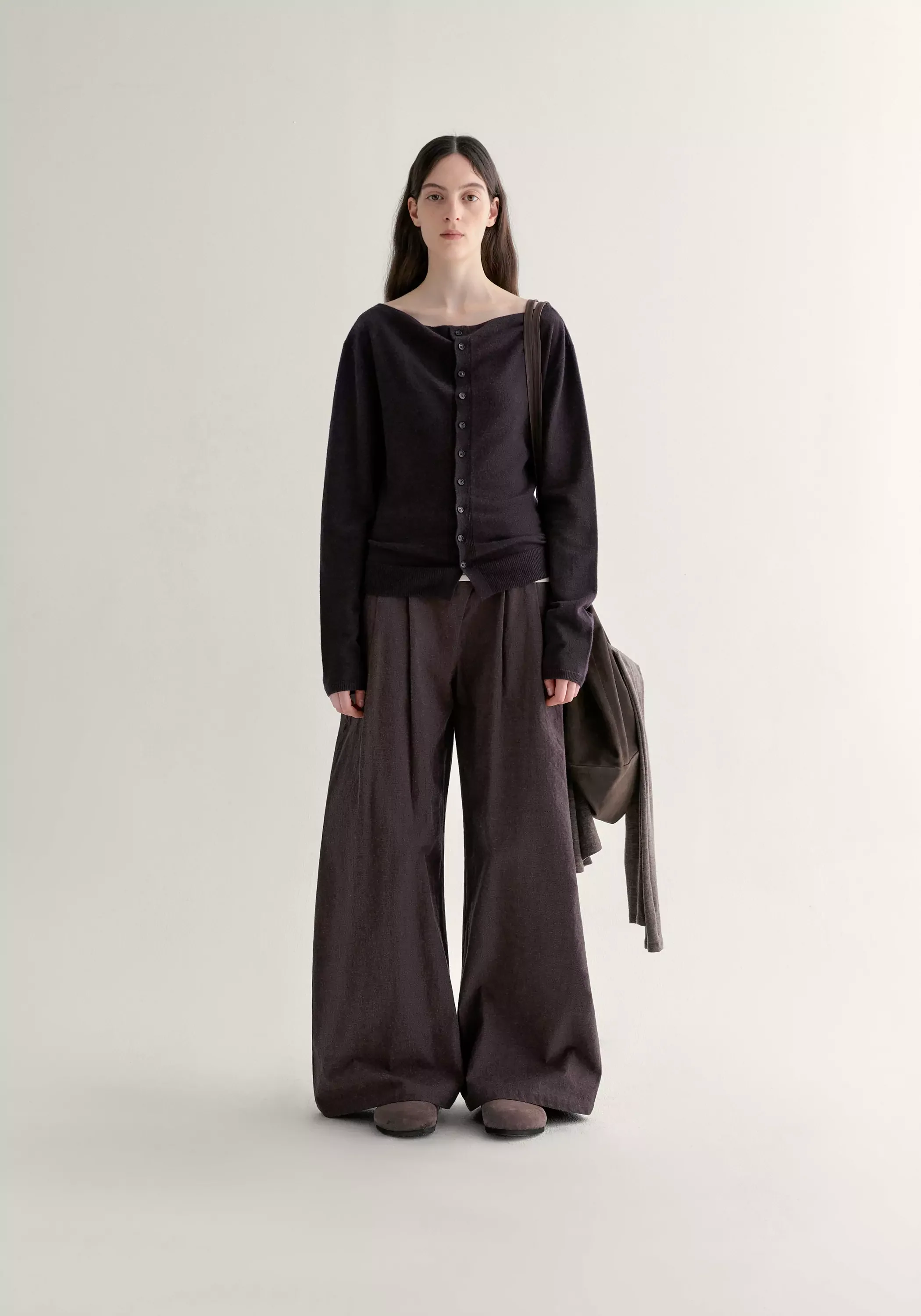 Merino Wool Cowl-neck Cardigan - Image 20