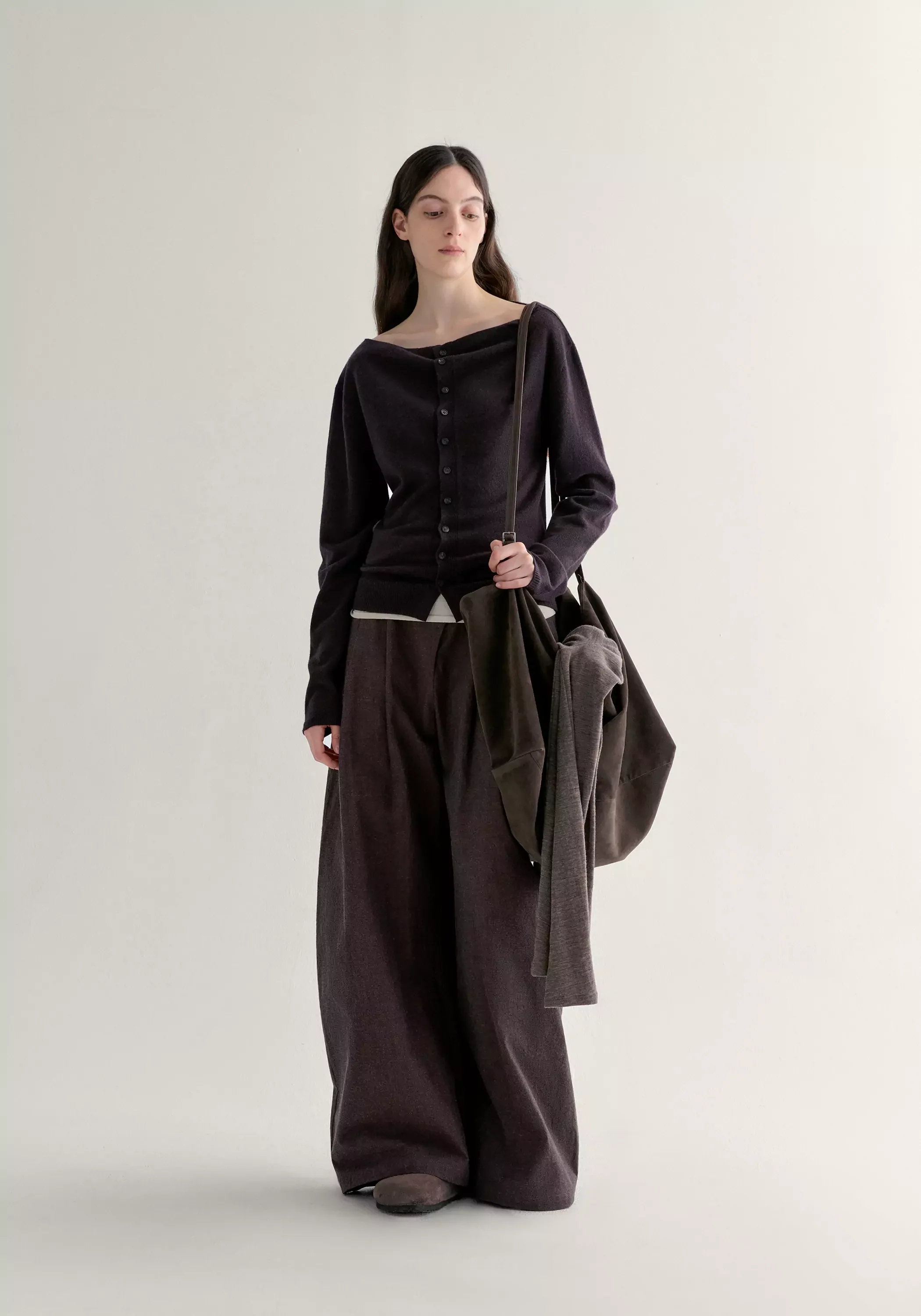 Merino Wool Cowl-neck Cardigan - Image 21