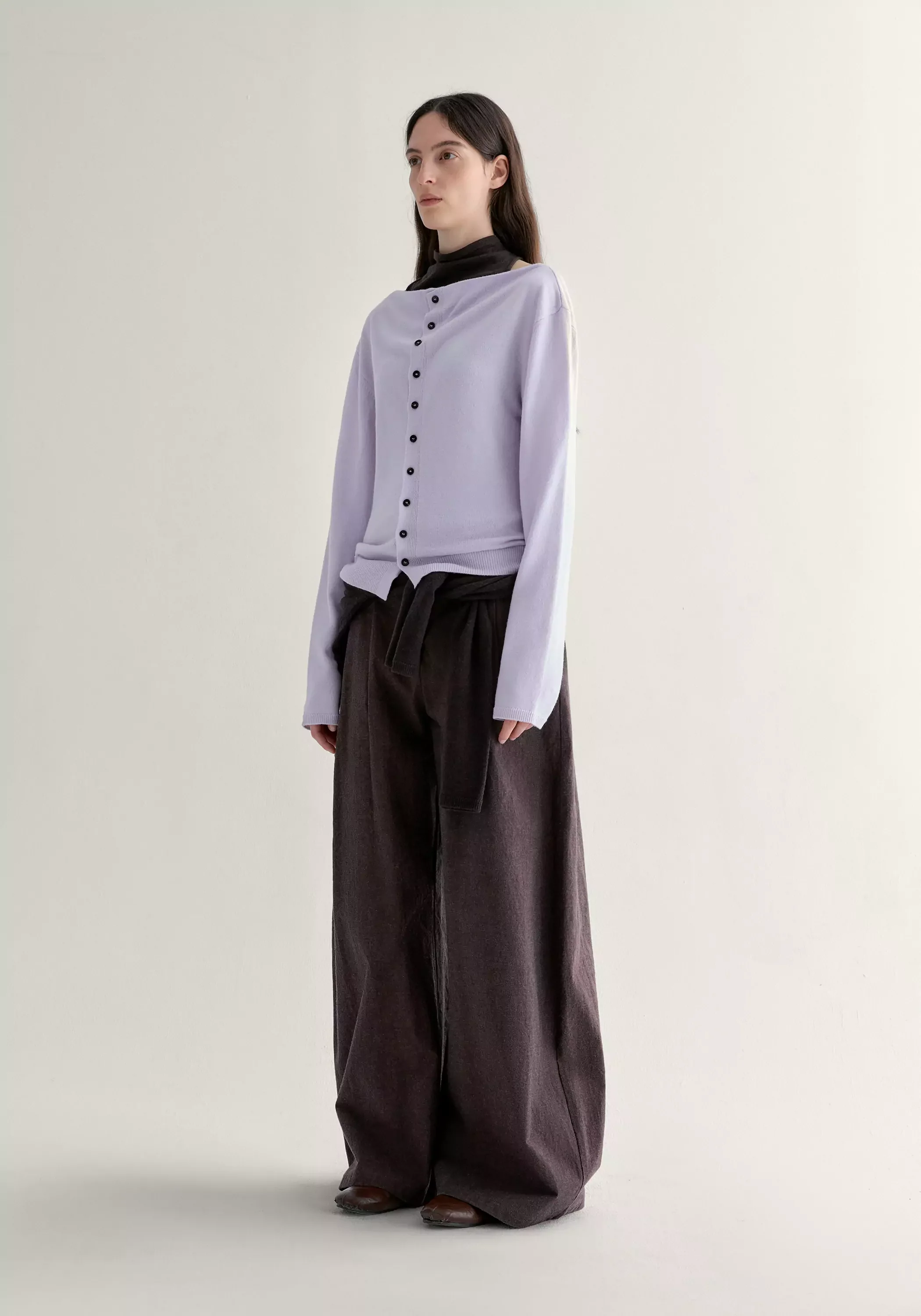 Merino Wool Cowl-neck Cardigan - Image 6