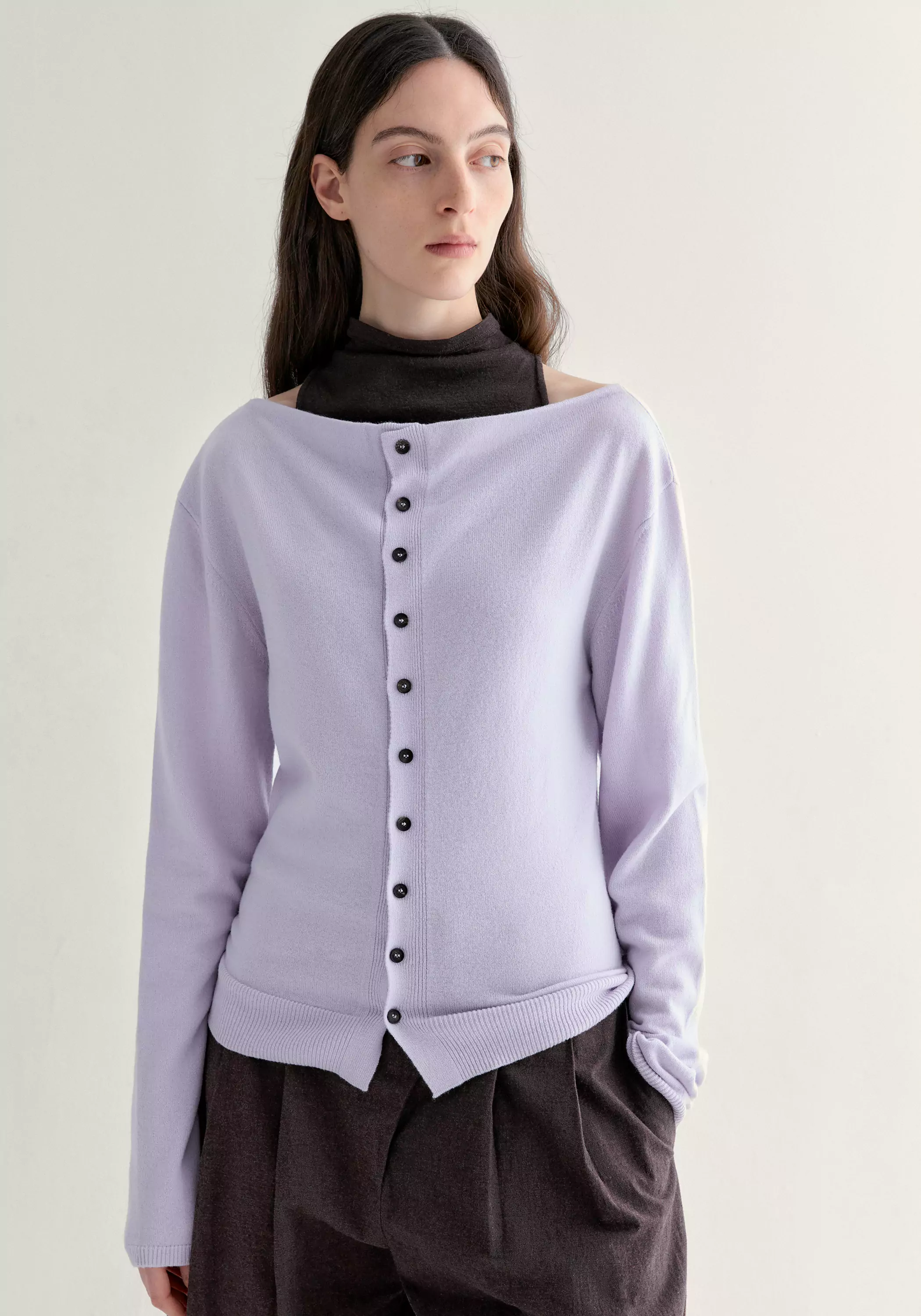 Merino Wool Cowl-neck Cardigan - Image 7