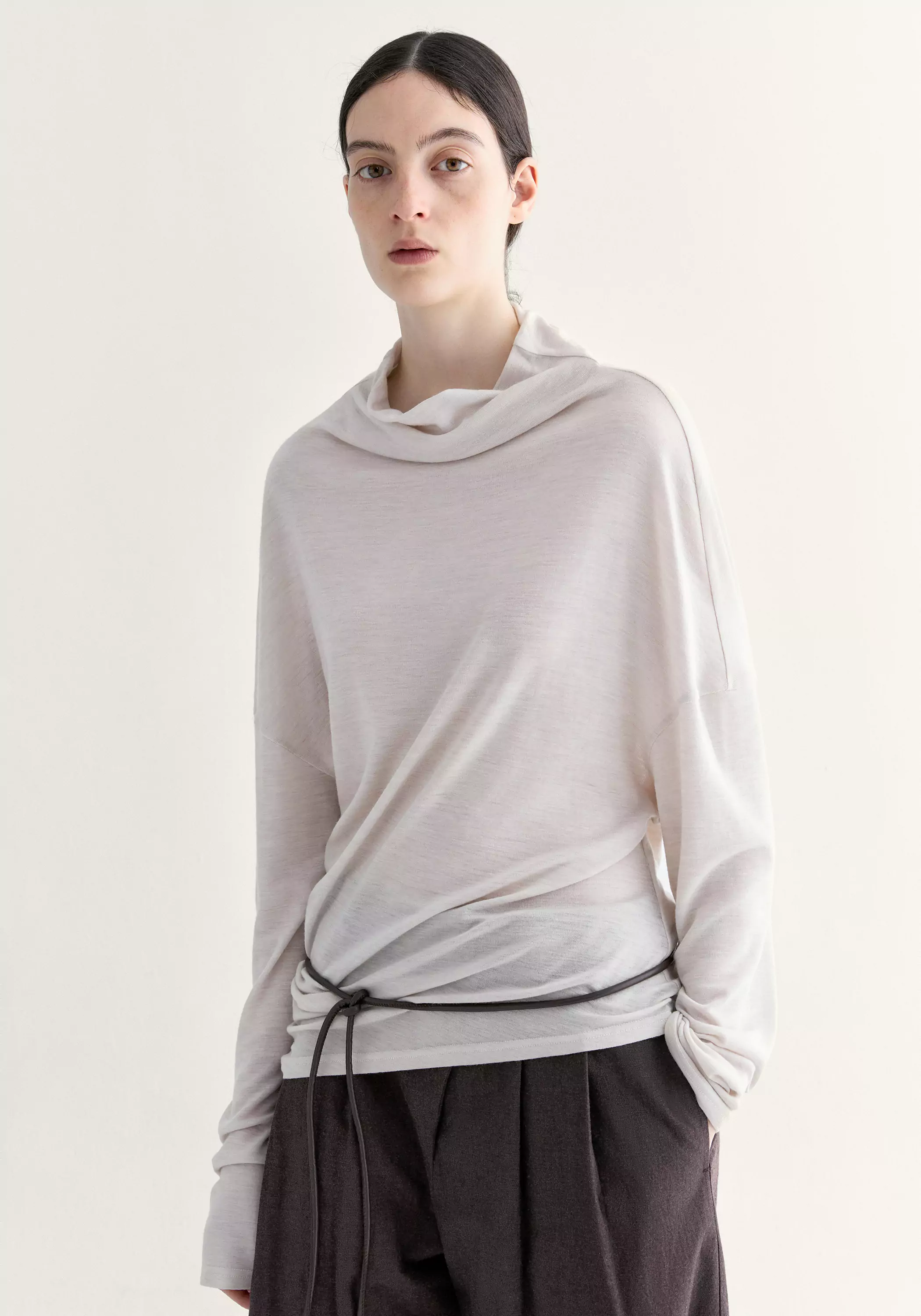 Merino Wool High-neck Top - Image 17