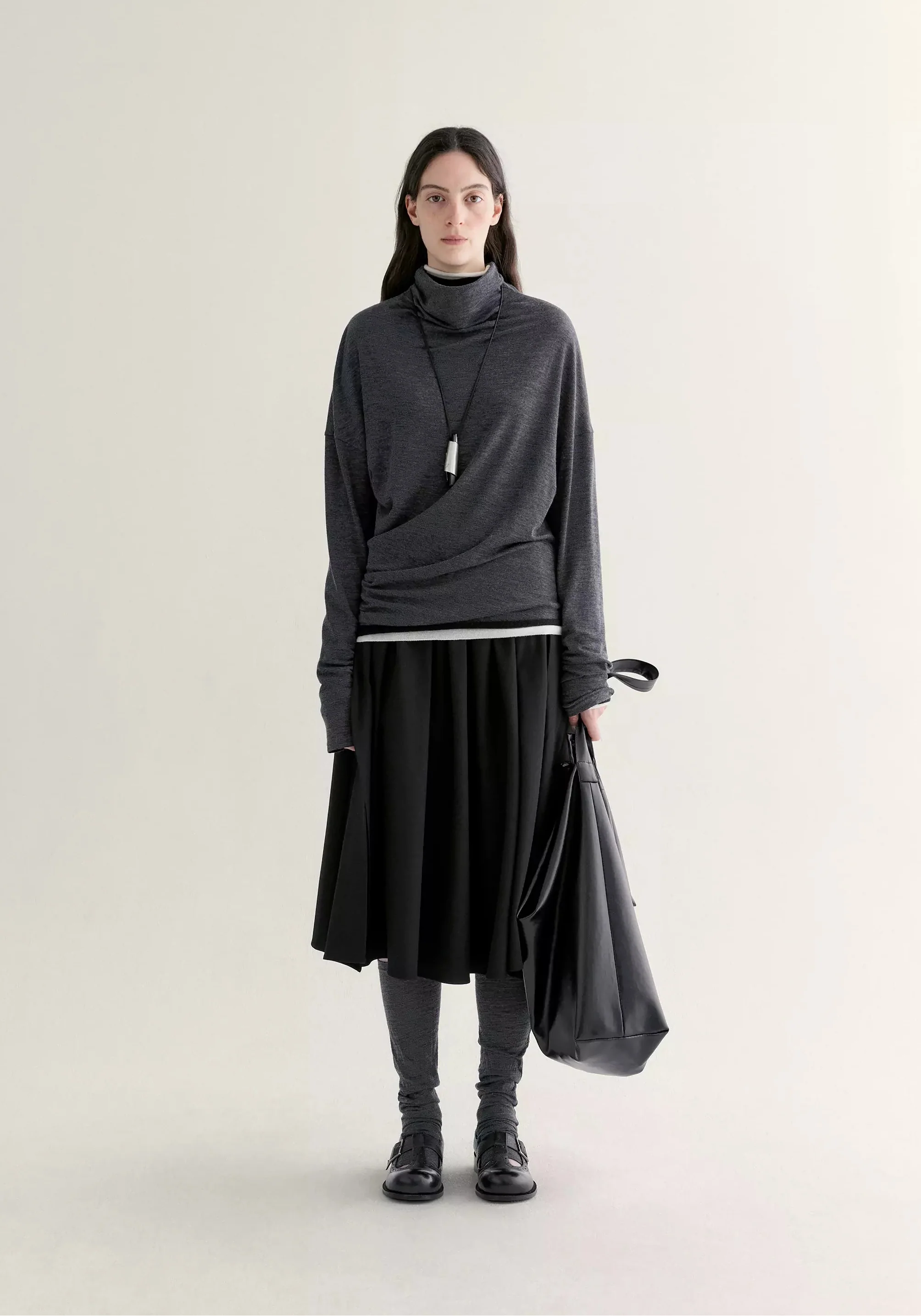 Merino Wool High-neck Top - Image 2