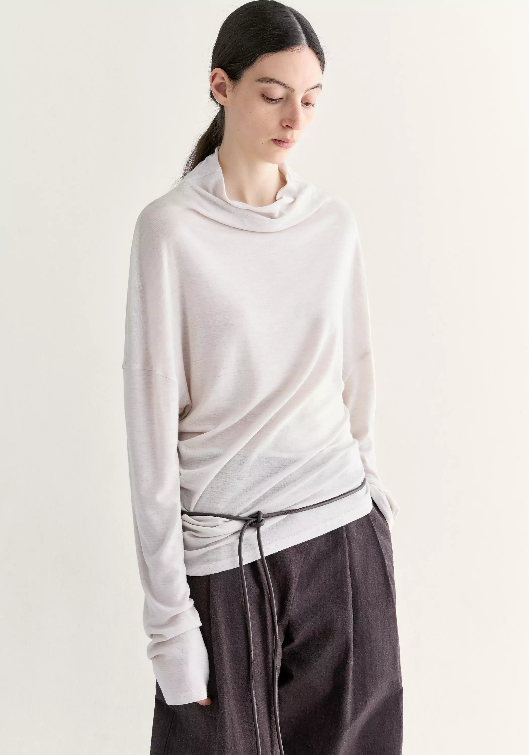 Merino Wool High-neck Top - Image 4