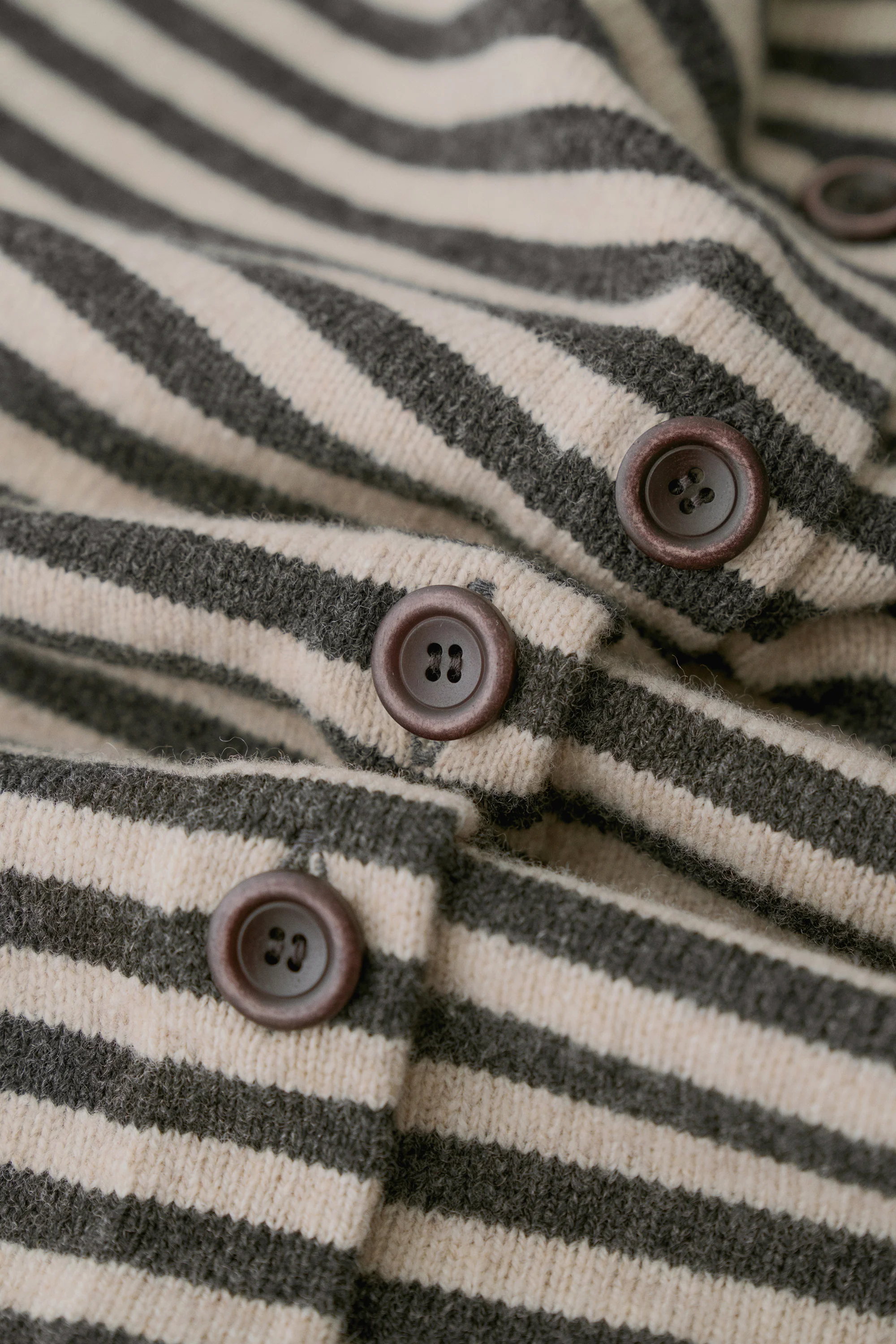 Merino Wool Striped Cardigan - Image 10