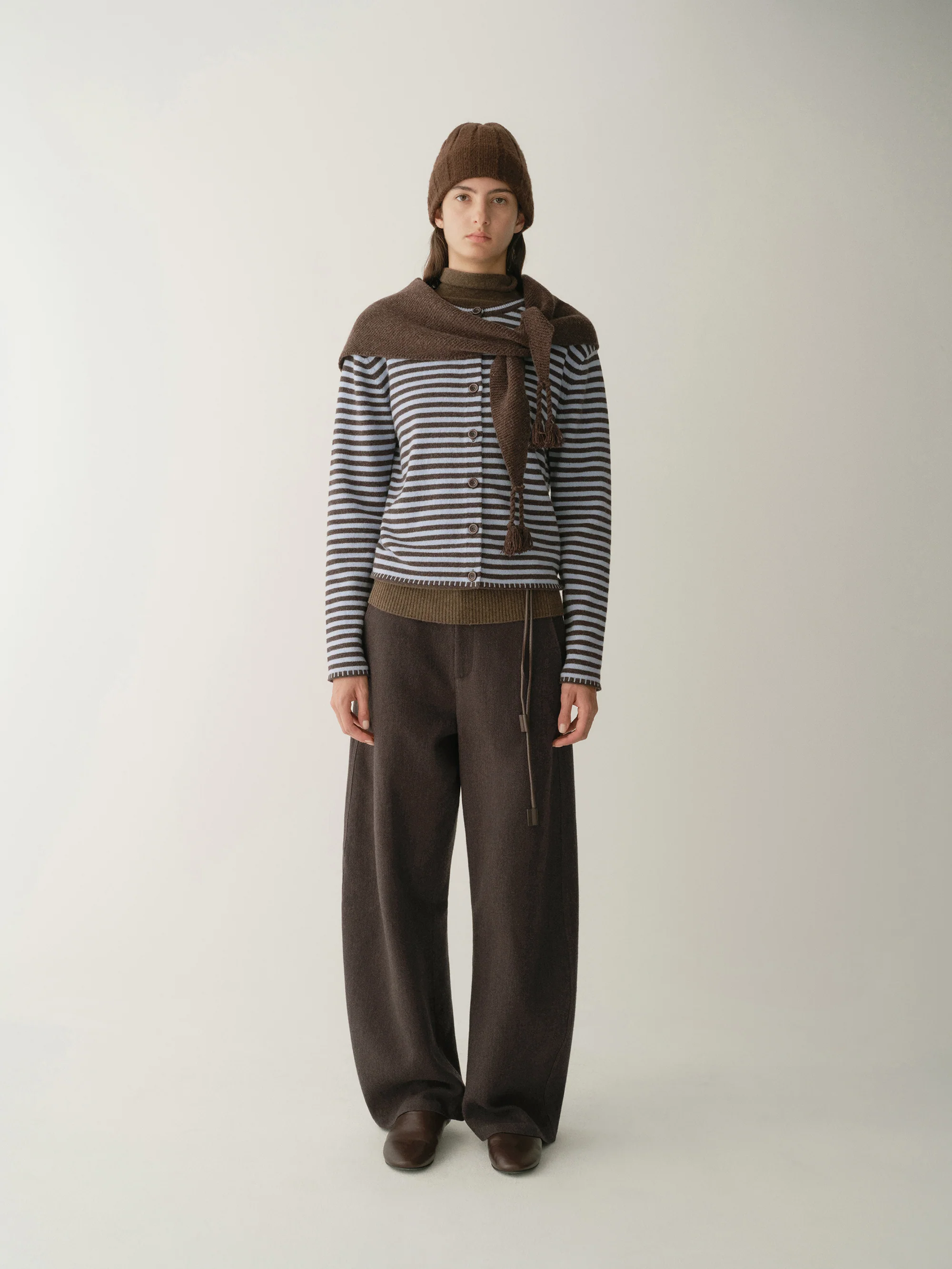 Merino Wool Striped Cardigan - Image 12