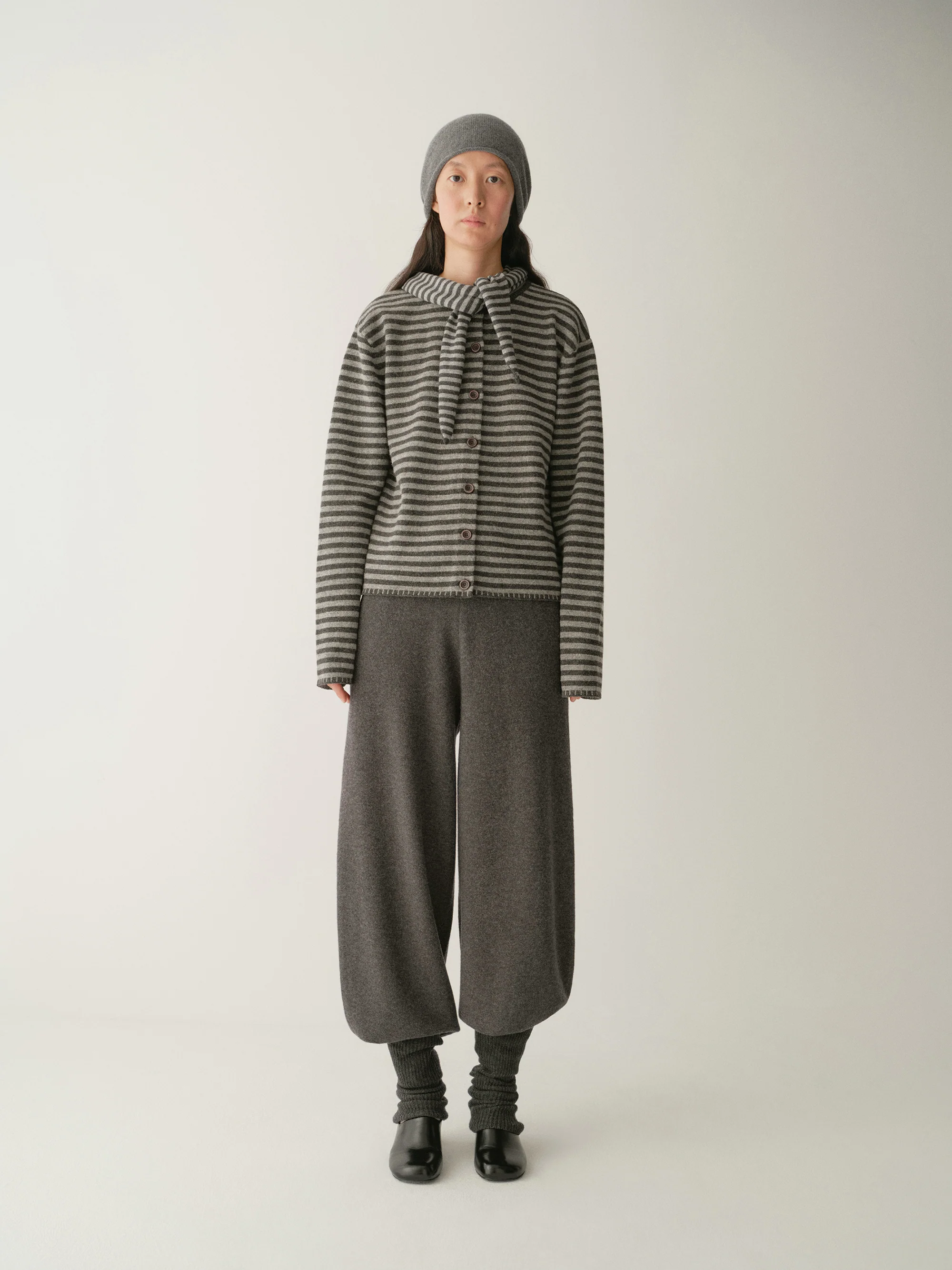 Merino Wool Striped Cardigan - Image 15