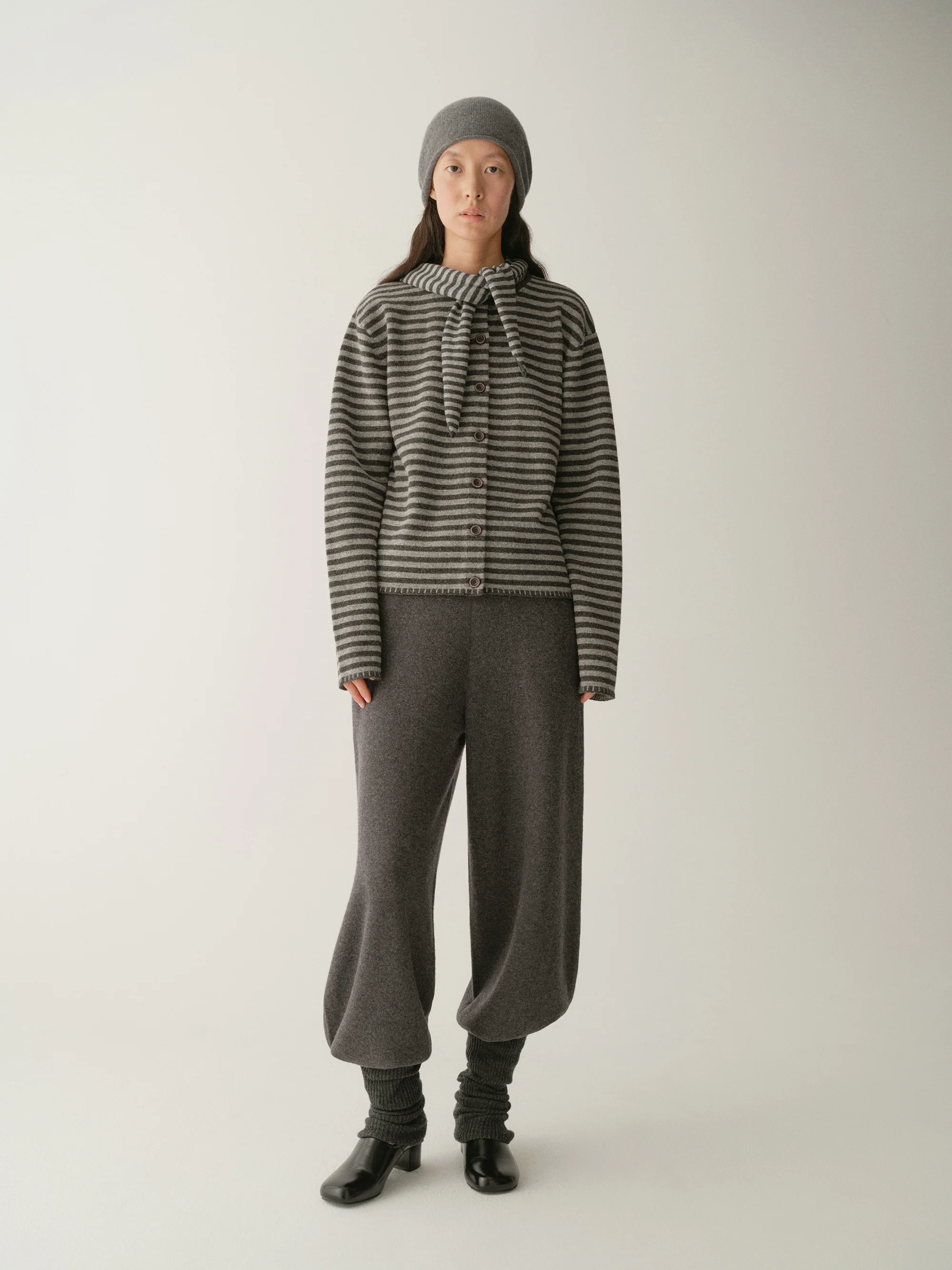 Merino Wool Striped Cardigan - Image 16