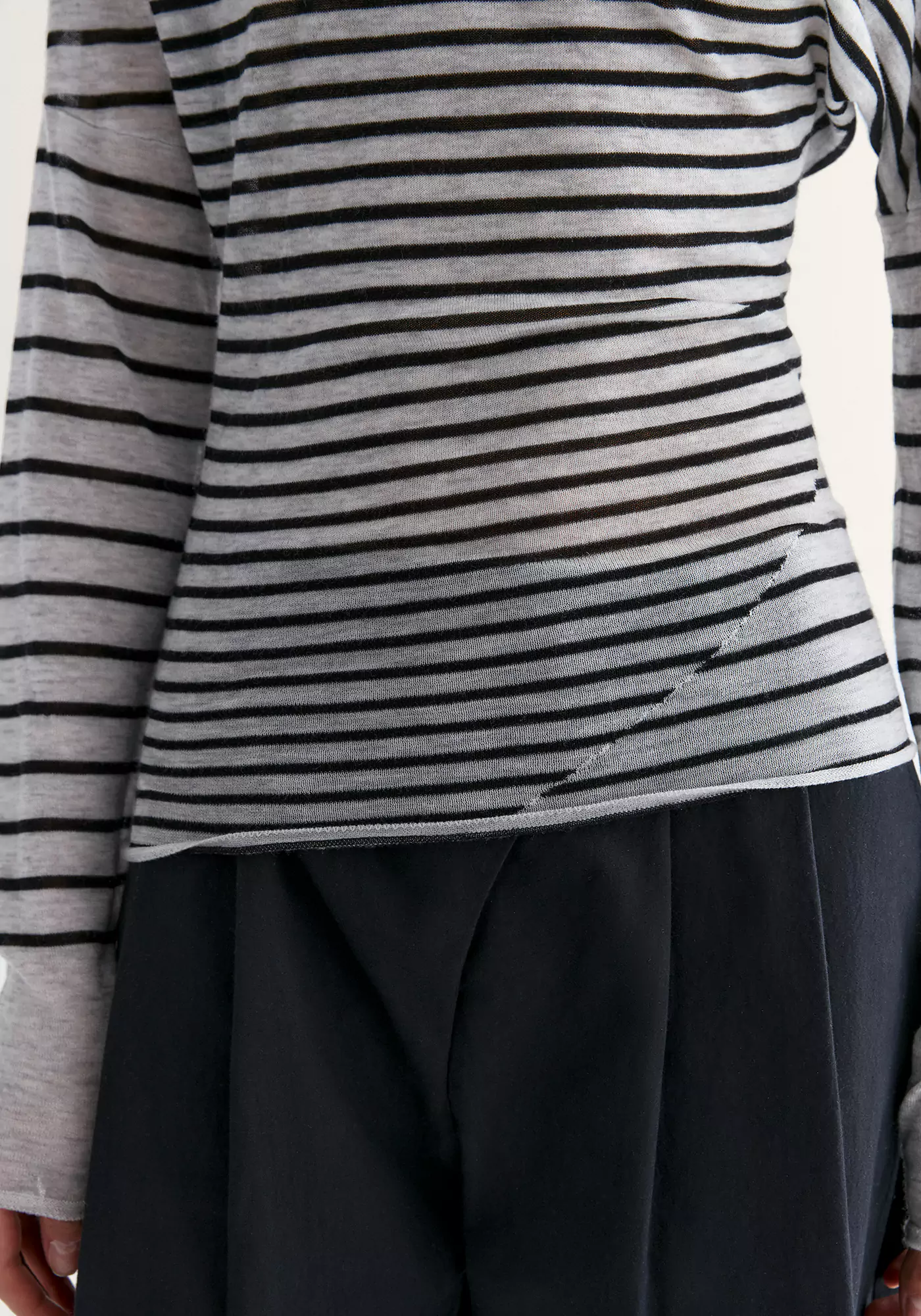 Merino Wool Striped Top - Image 10