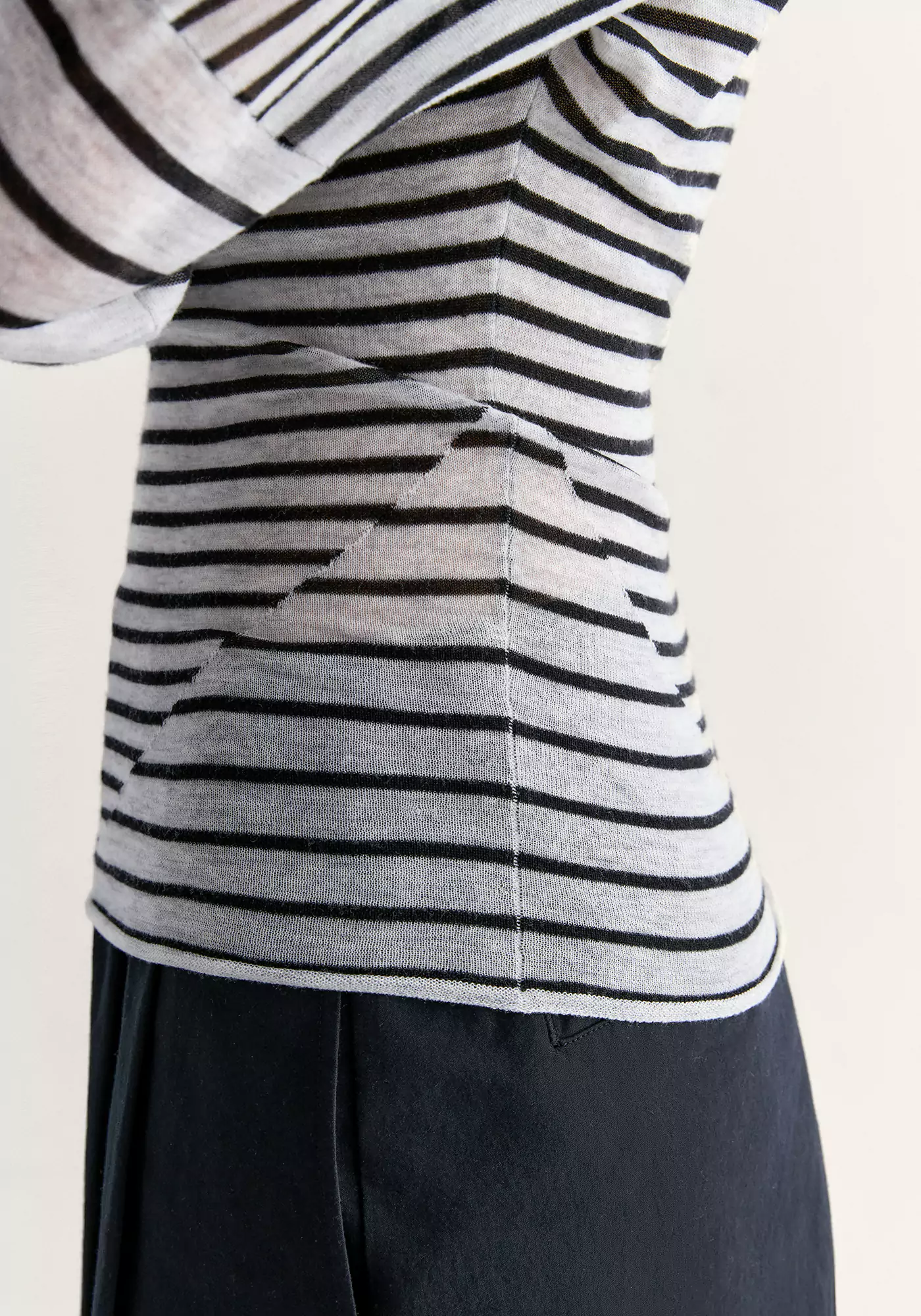 Merino Wool Striped Top - Image 9