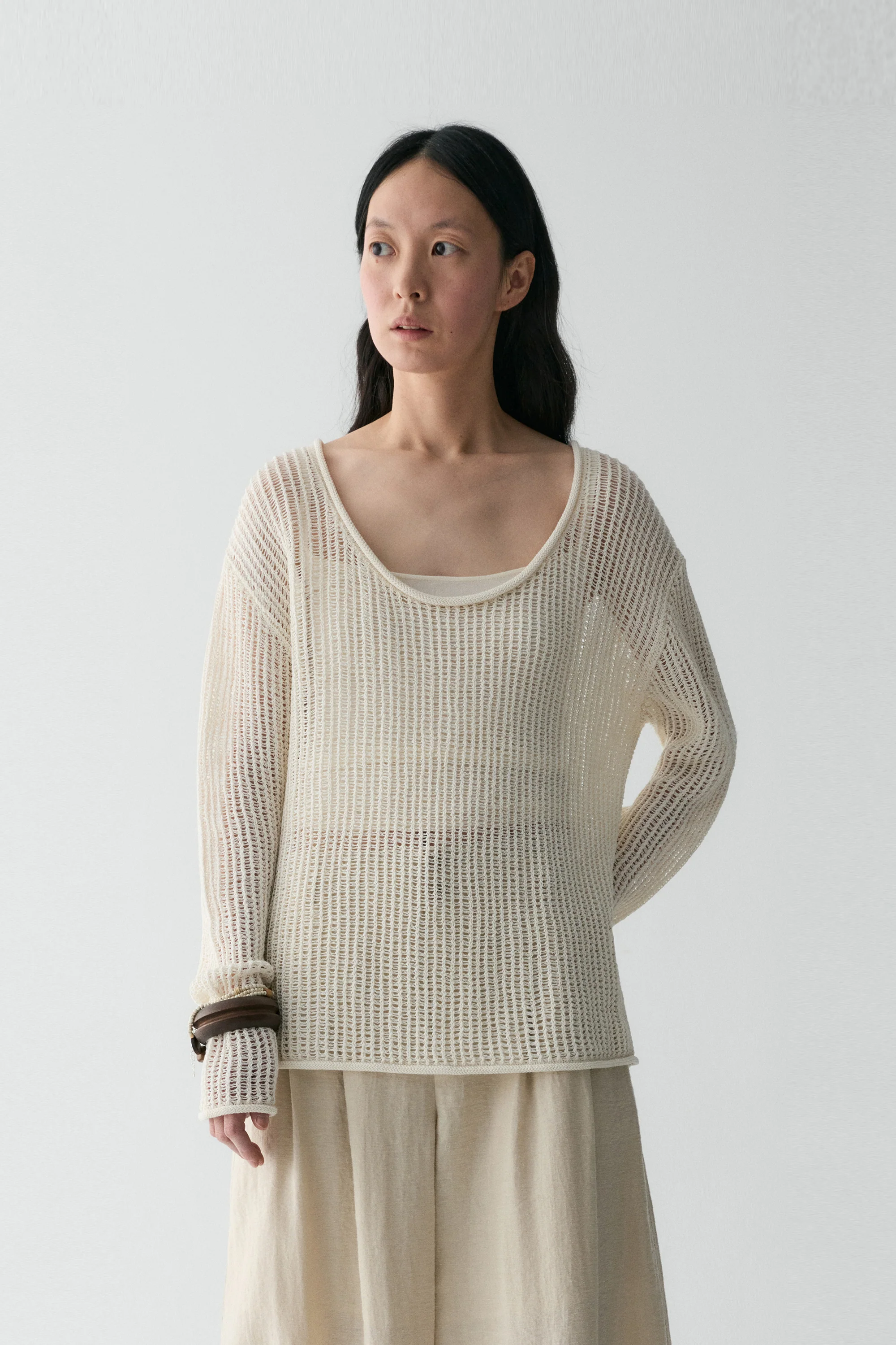 Open-knit Blouse