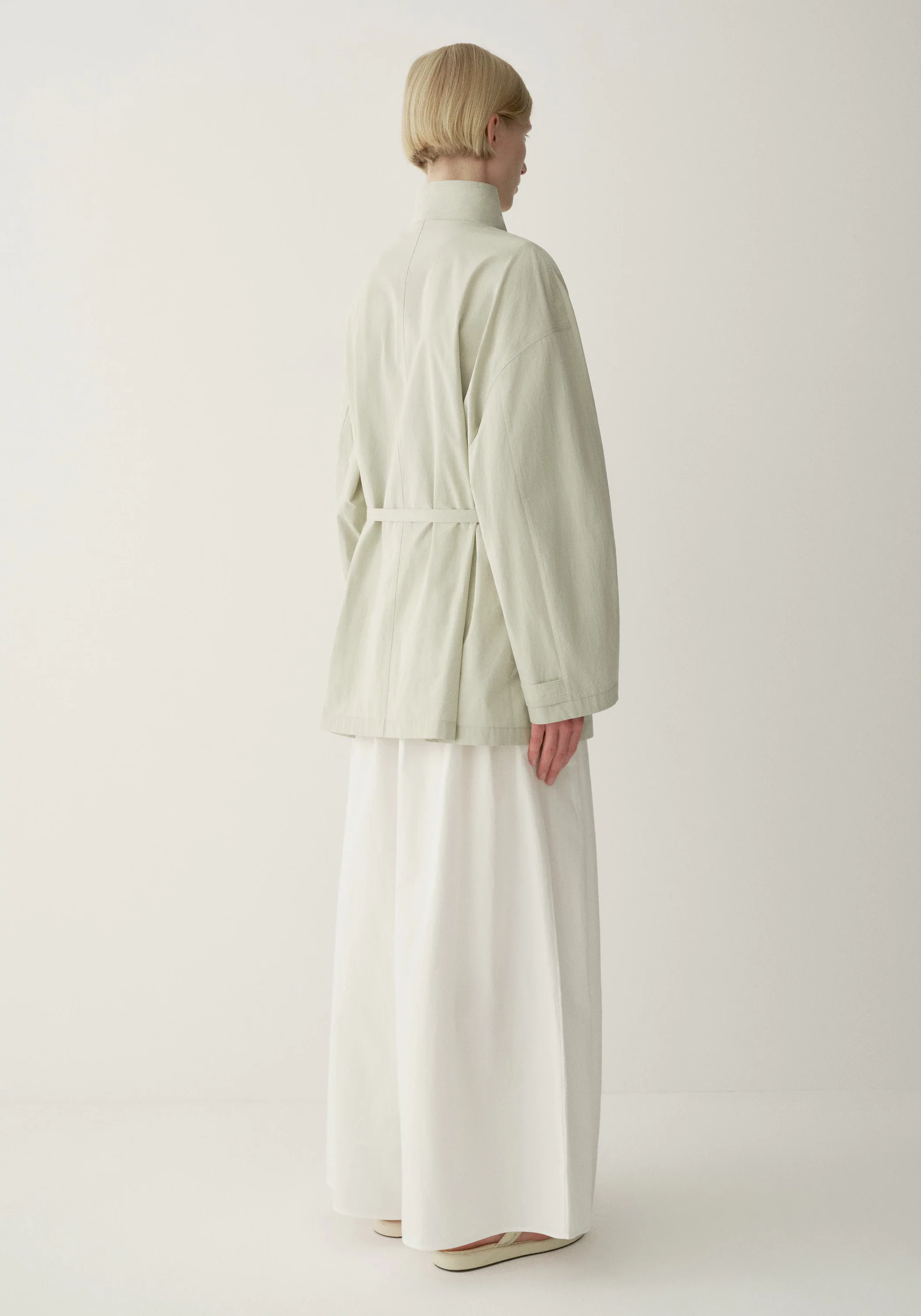 Oversized Collar Trench Coat - Image 12
