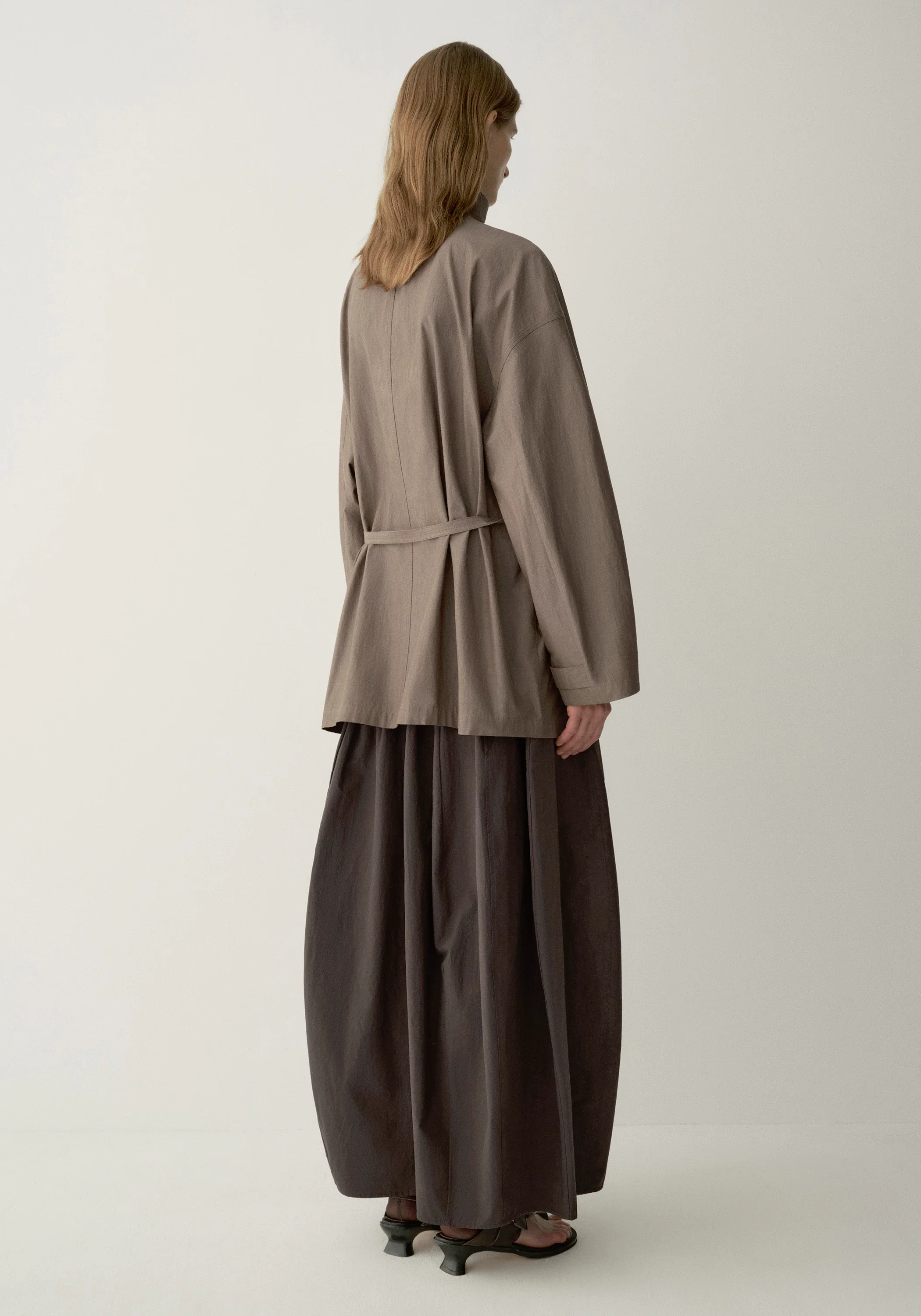 Oversized Collar Trench Coat - Image 5