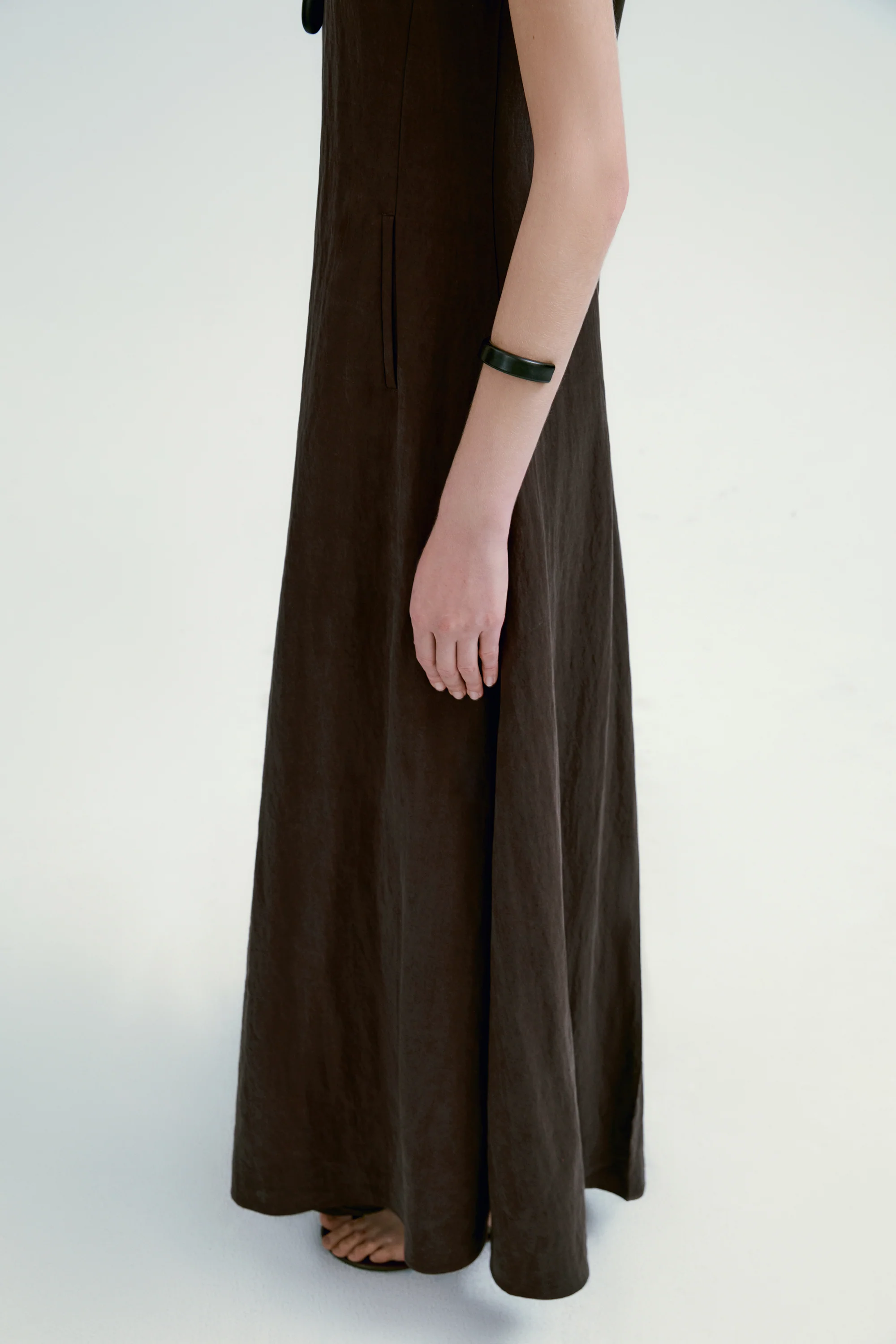 Pleated A-line Dress - Image 10