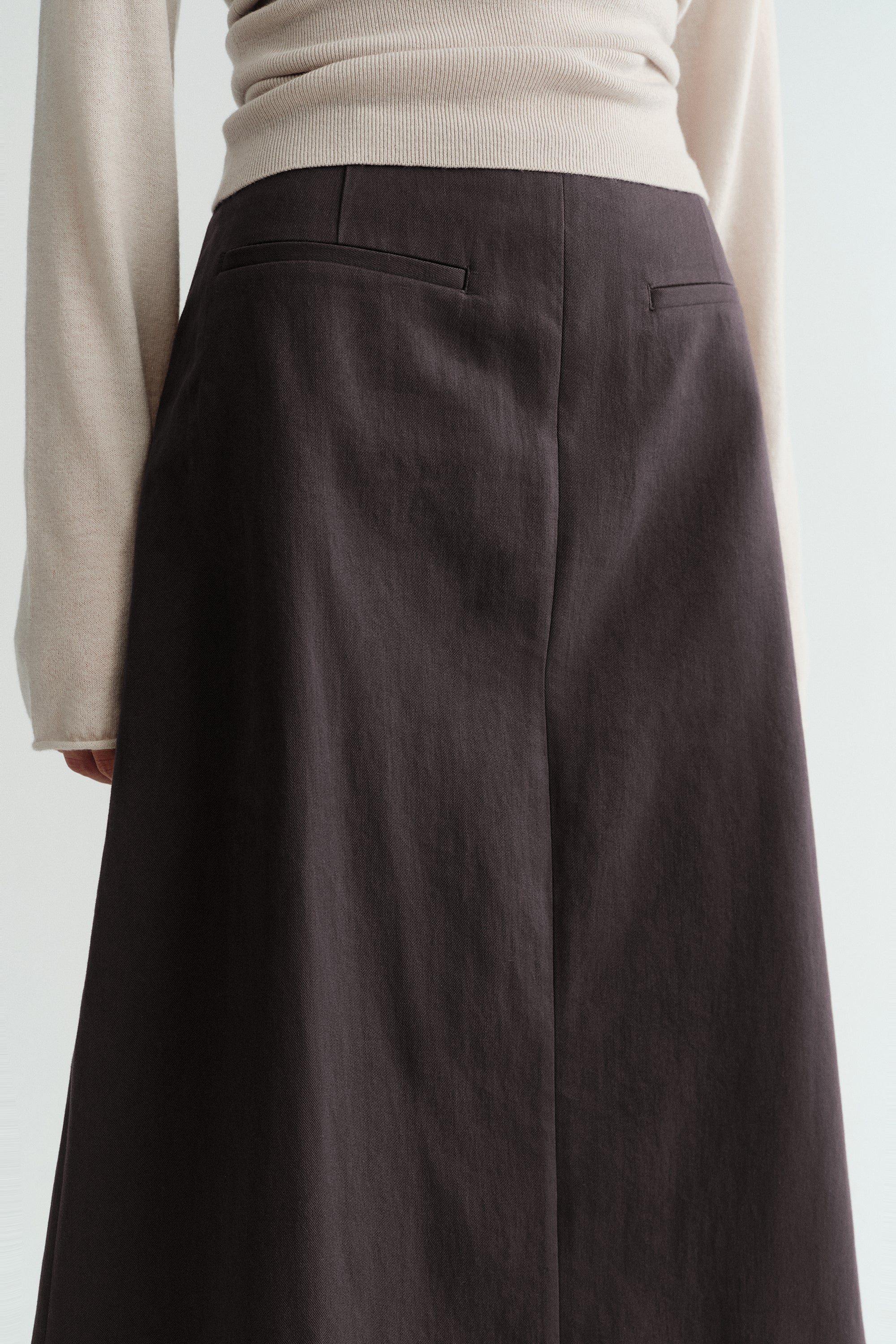 Pleated A-line Midi Skirt - Image 16