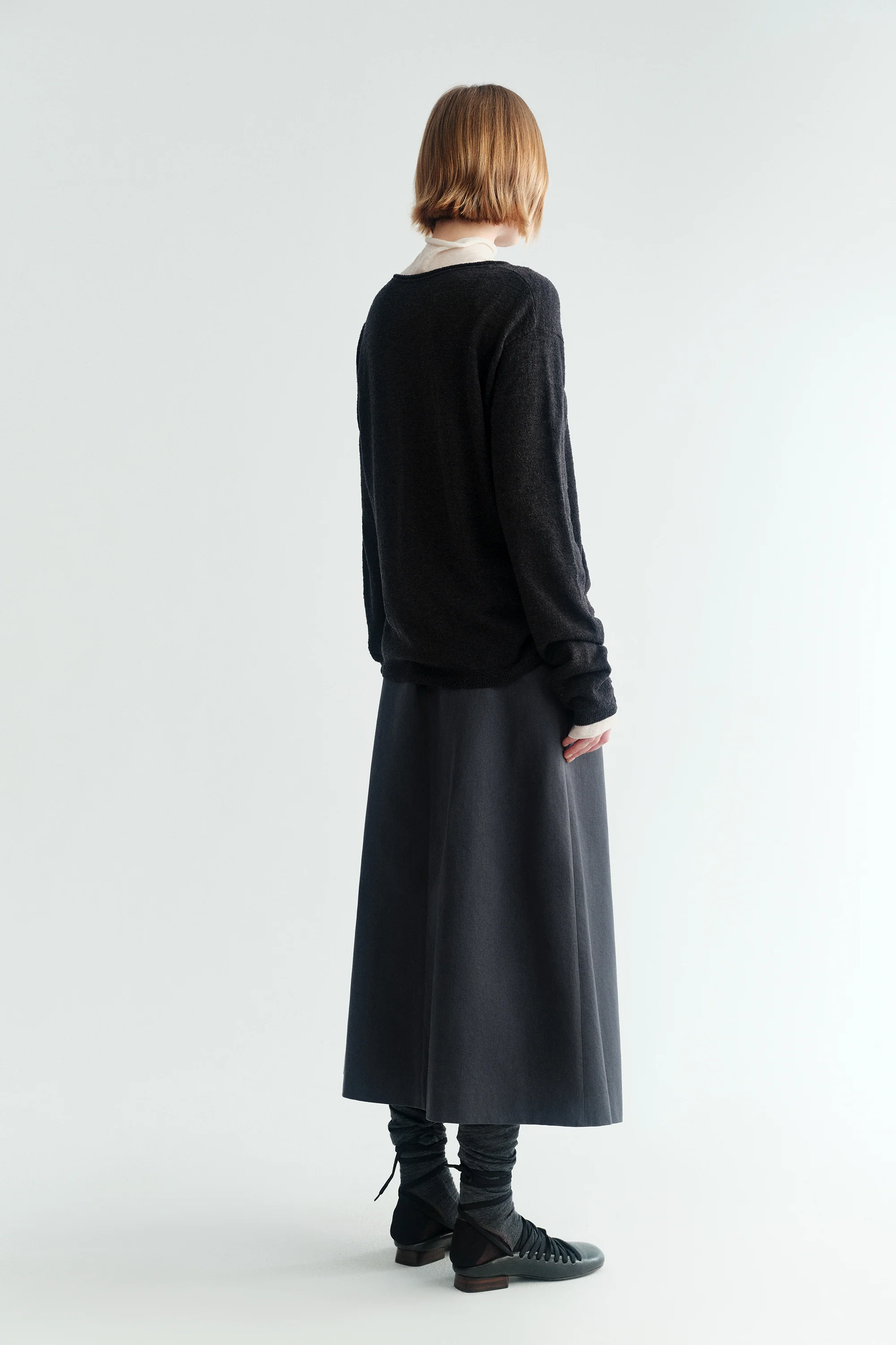 Pleated A-line Midi Skirt - Image 6