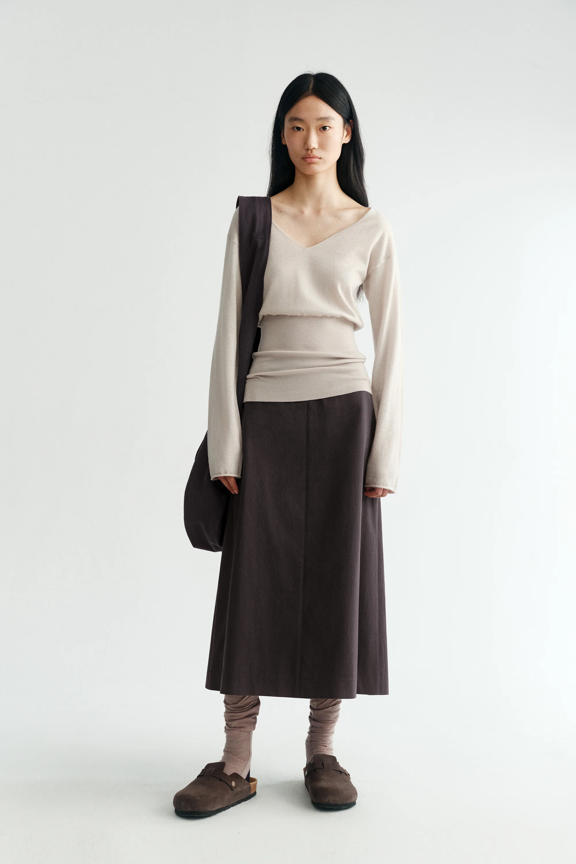 Pleated A-line Midi Skirt - Image 7