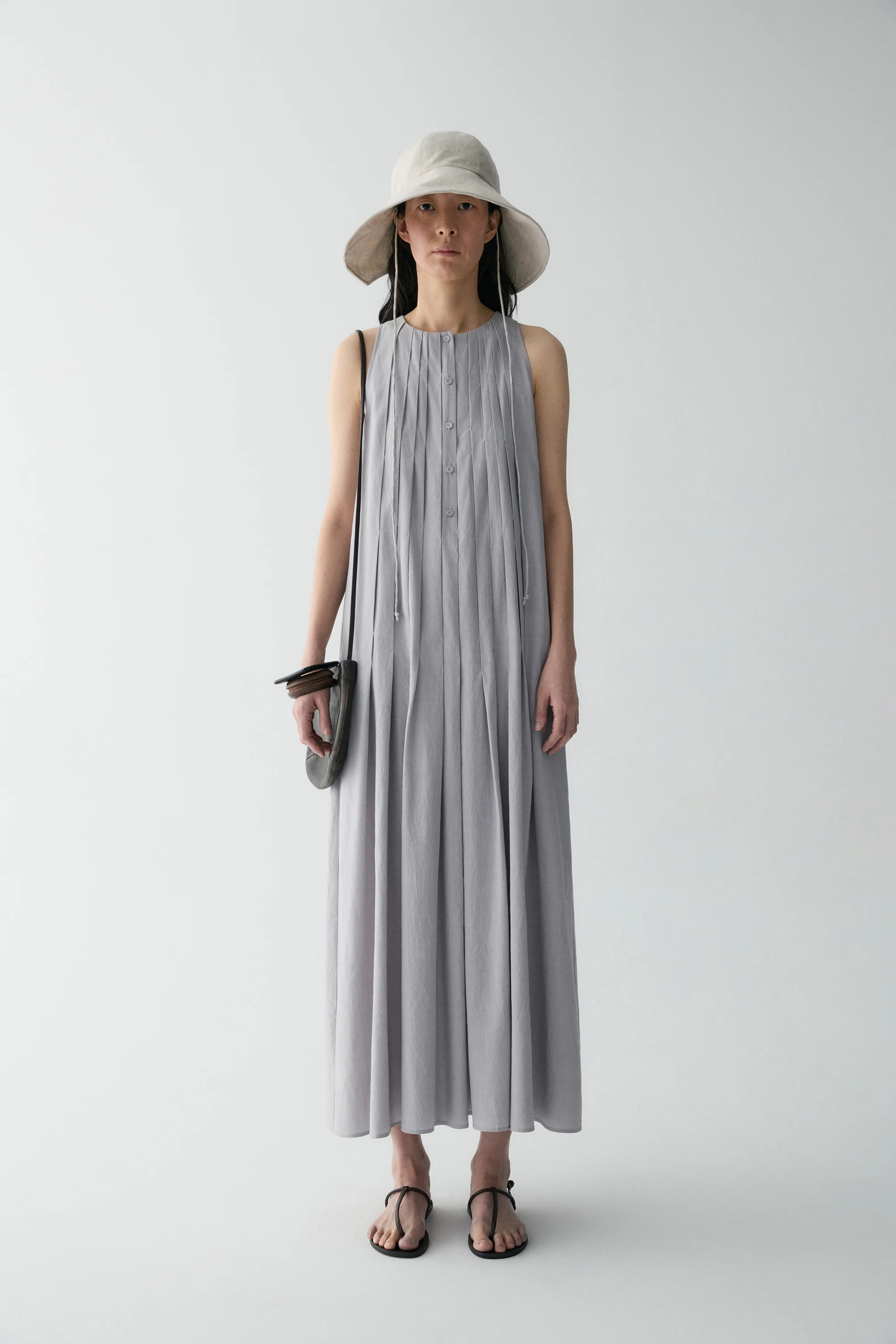 Pleated Sleeveless Dress - Image 12