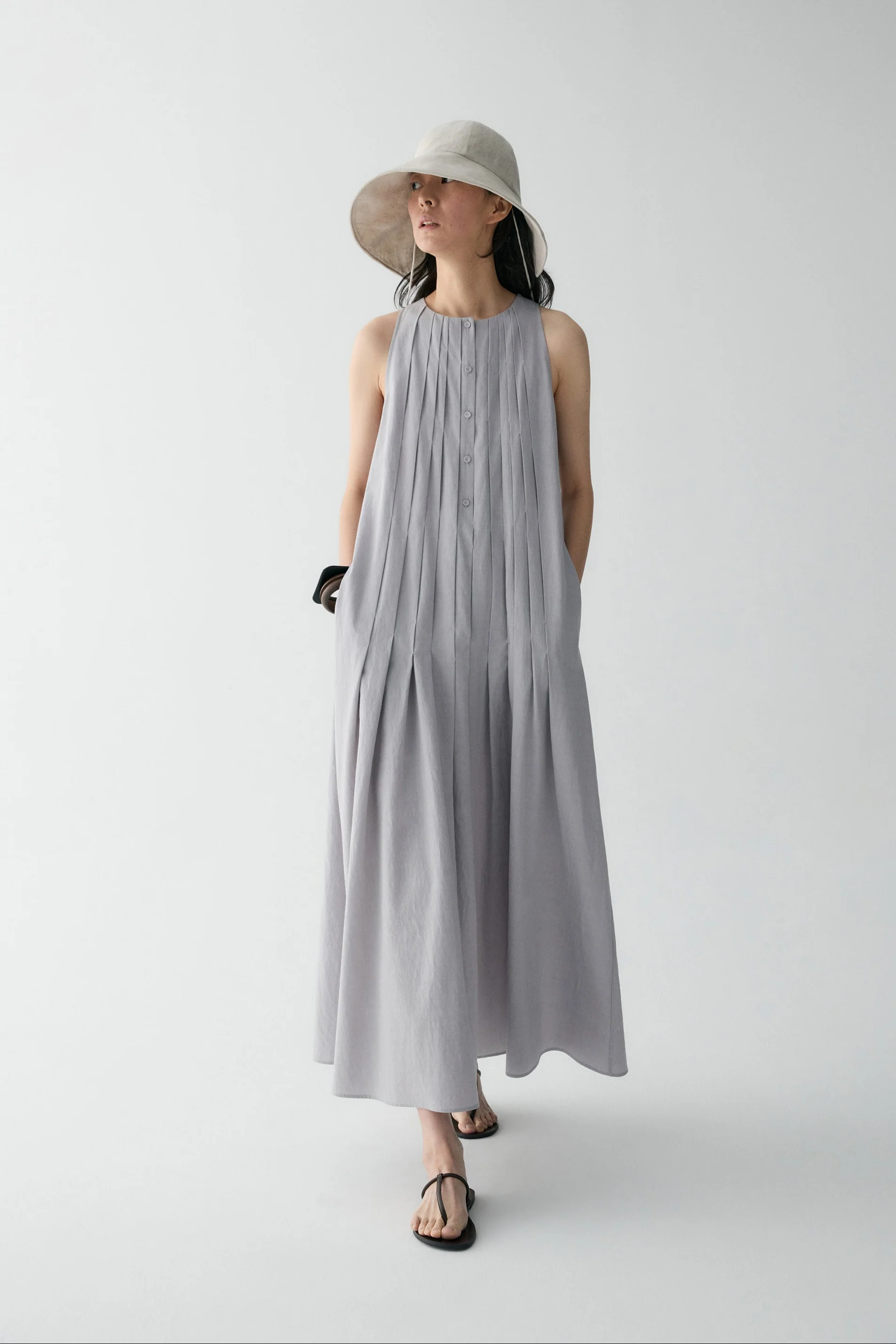 Pleated Sleeveless Dress - Image 13