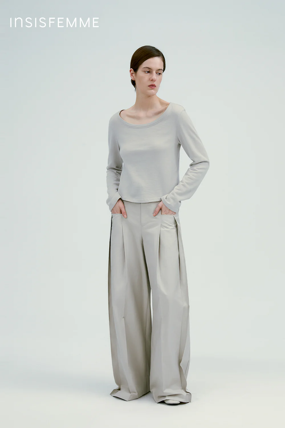 Pleated Wide-leg Trousers - Image 3
