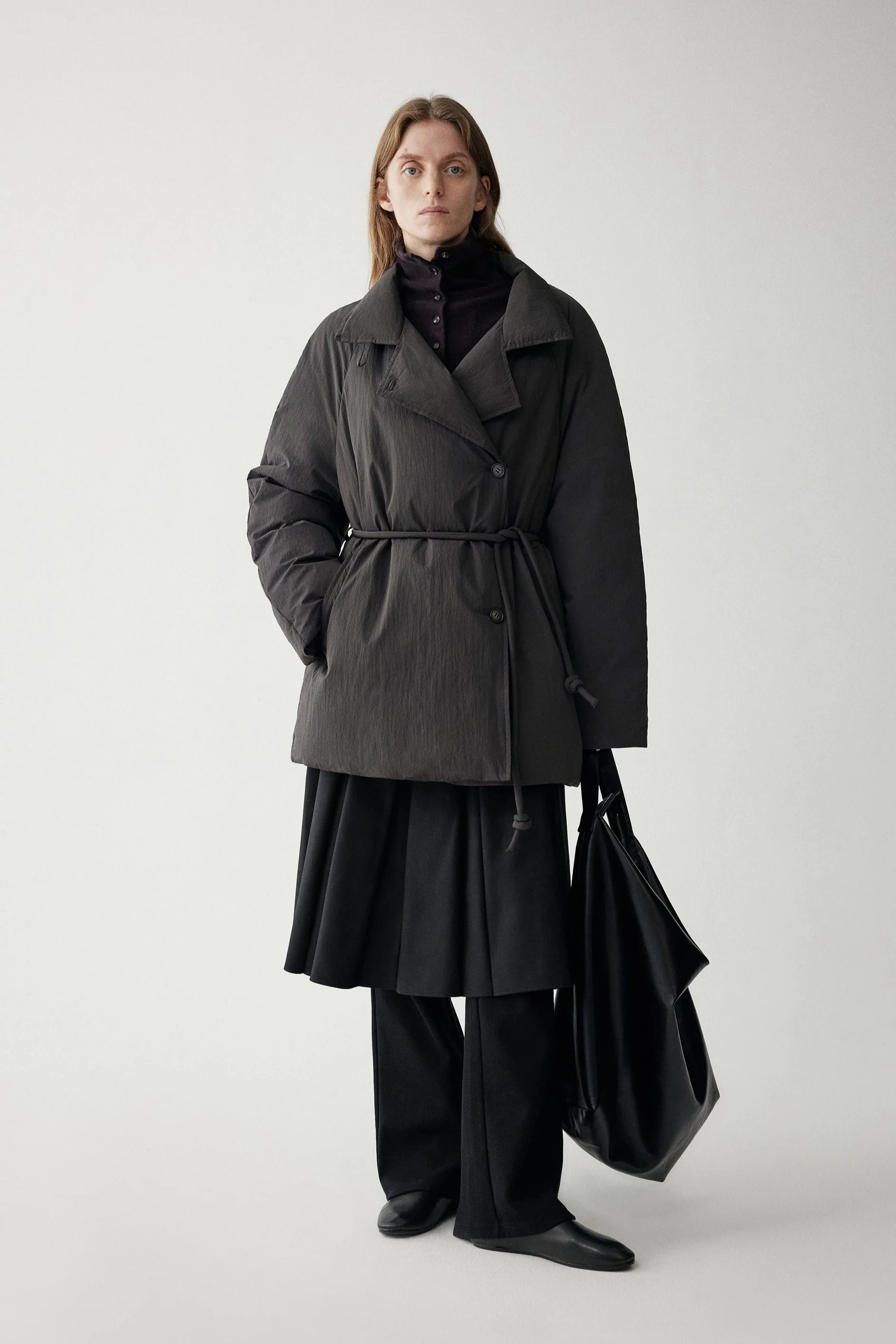 Pleated Wool Midi Skirt - Image 15