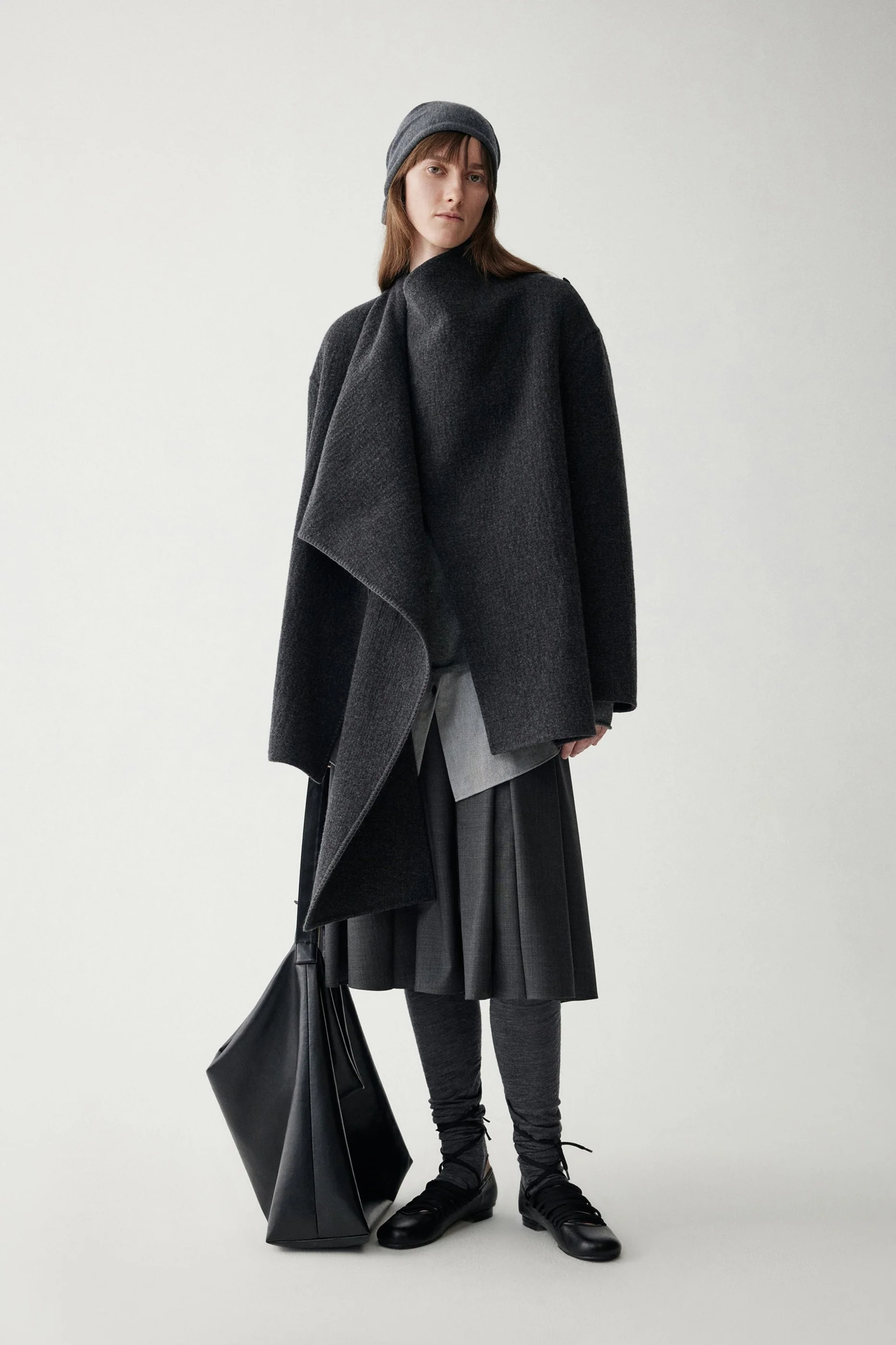 Pleated Wool Midi Skirt - Image 6