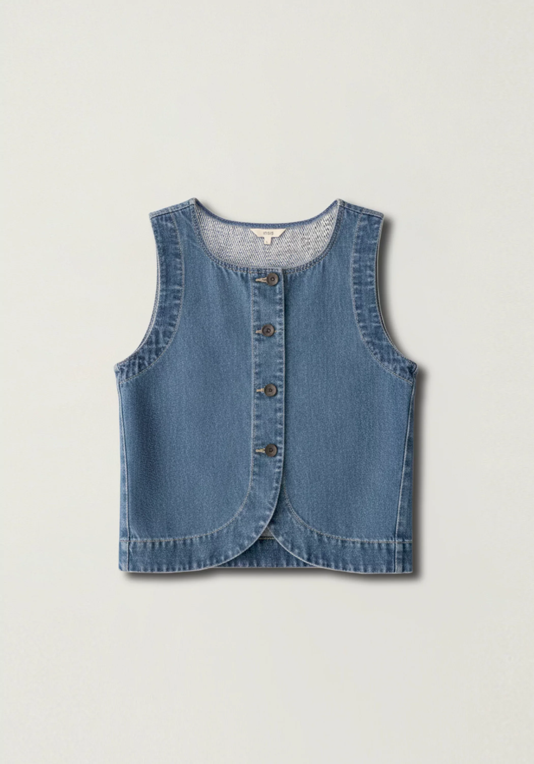 Roundneck Denim Vest - Image 2