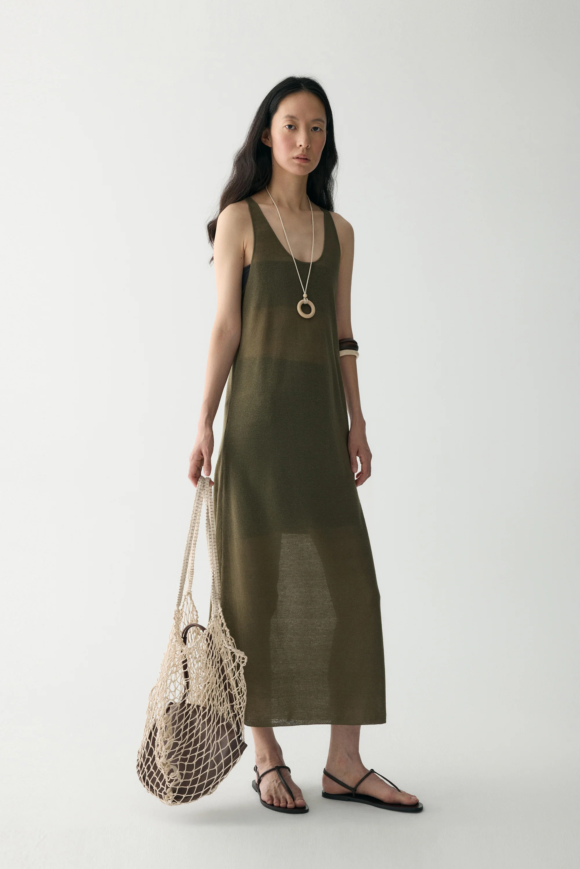 See-through Knitted Dress - Image 4