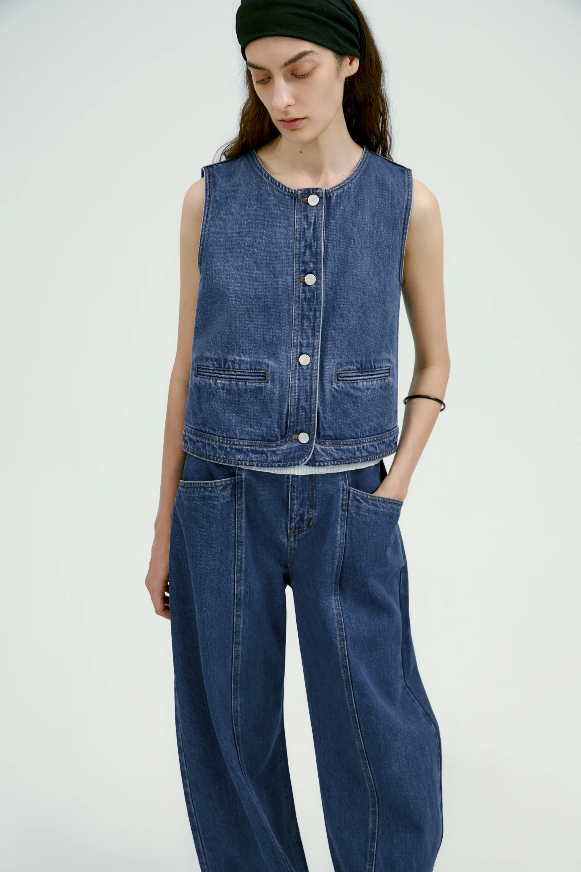 Short Denim Vest - Image 4
