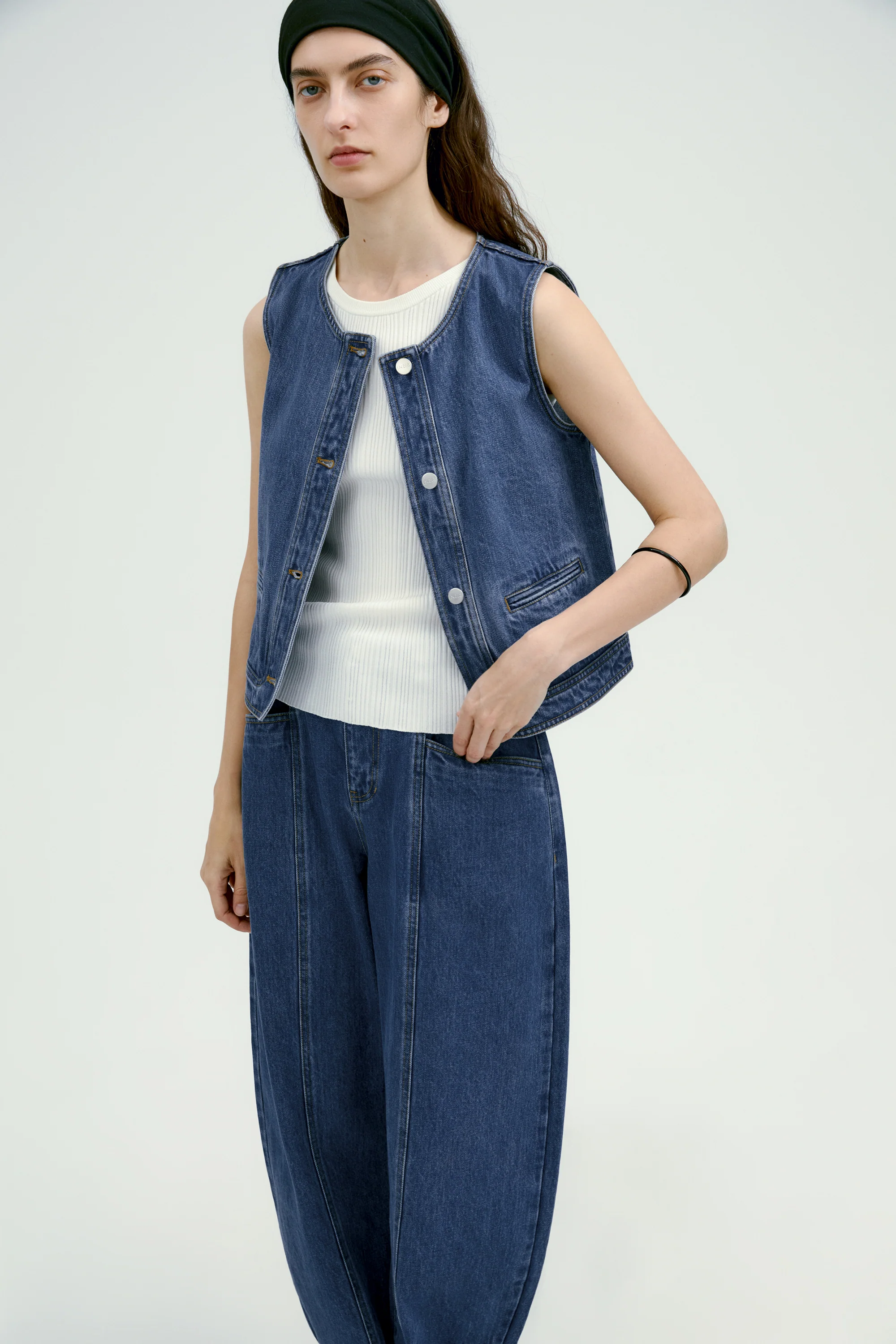 Short Denim Vest - Image 5