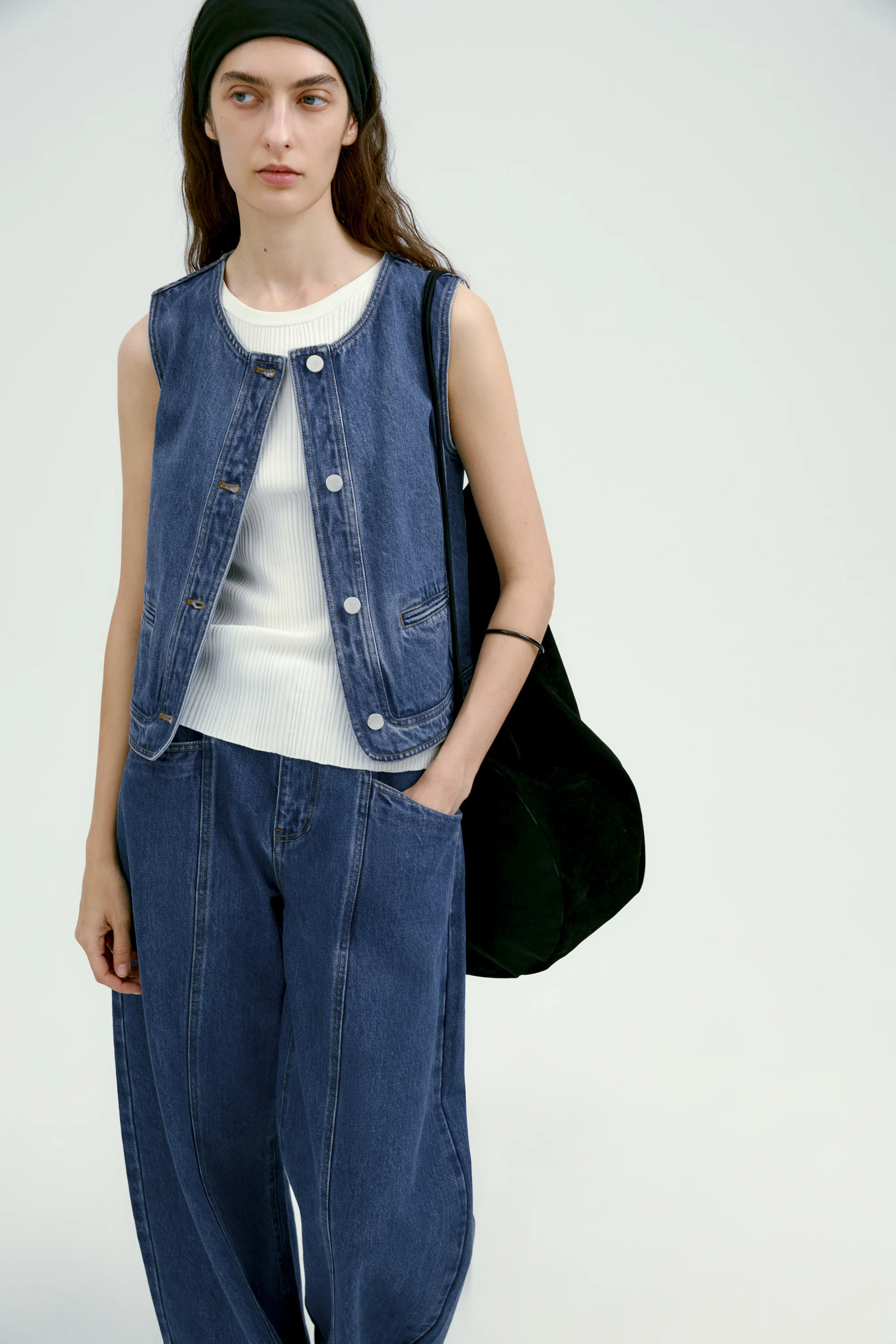 Short Denim Vest - Image 6