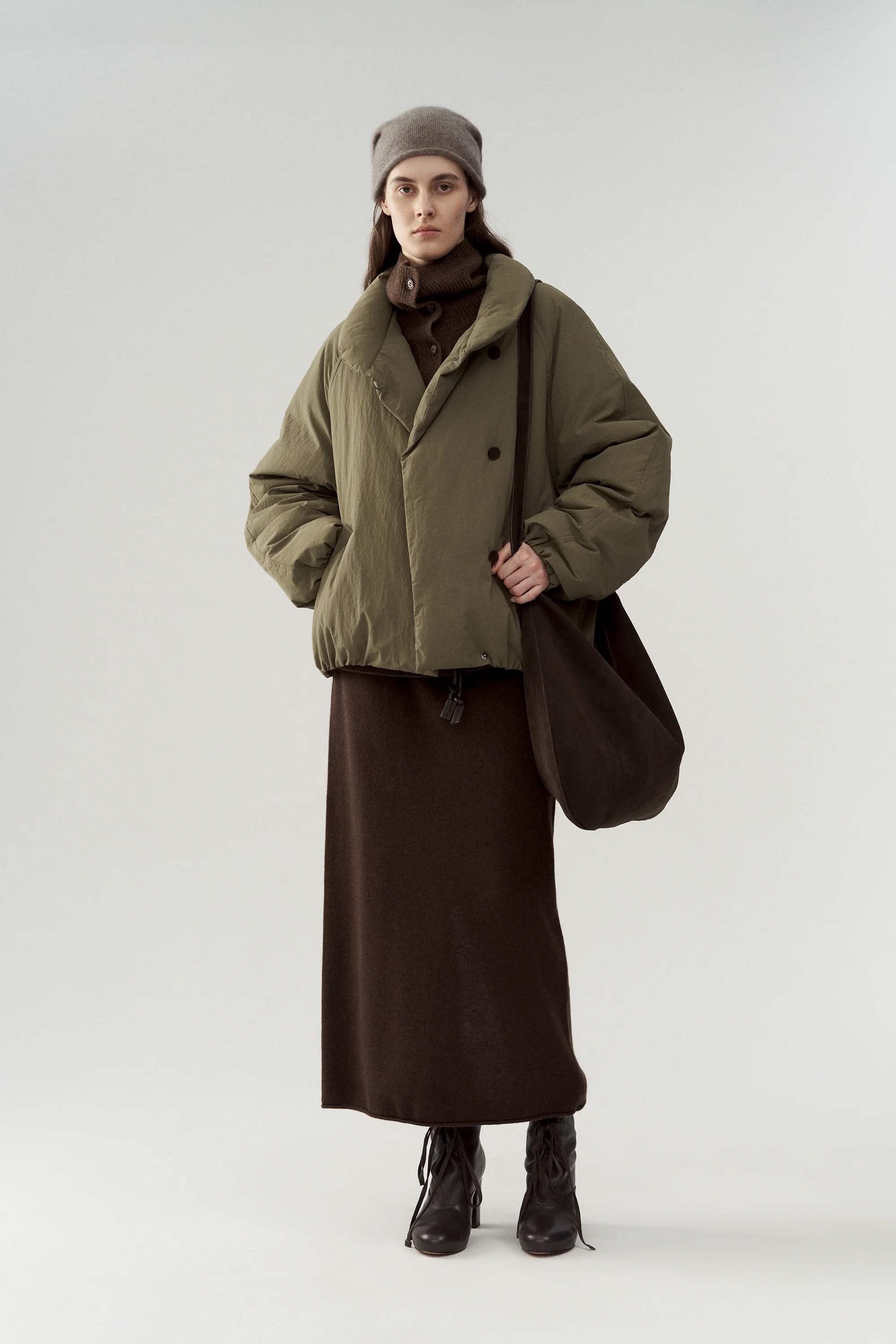 Short Down Jacket with Bagel Collar - Image 11