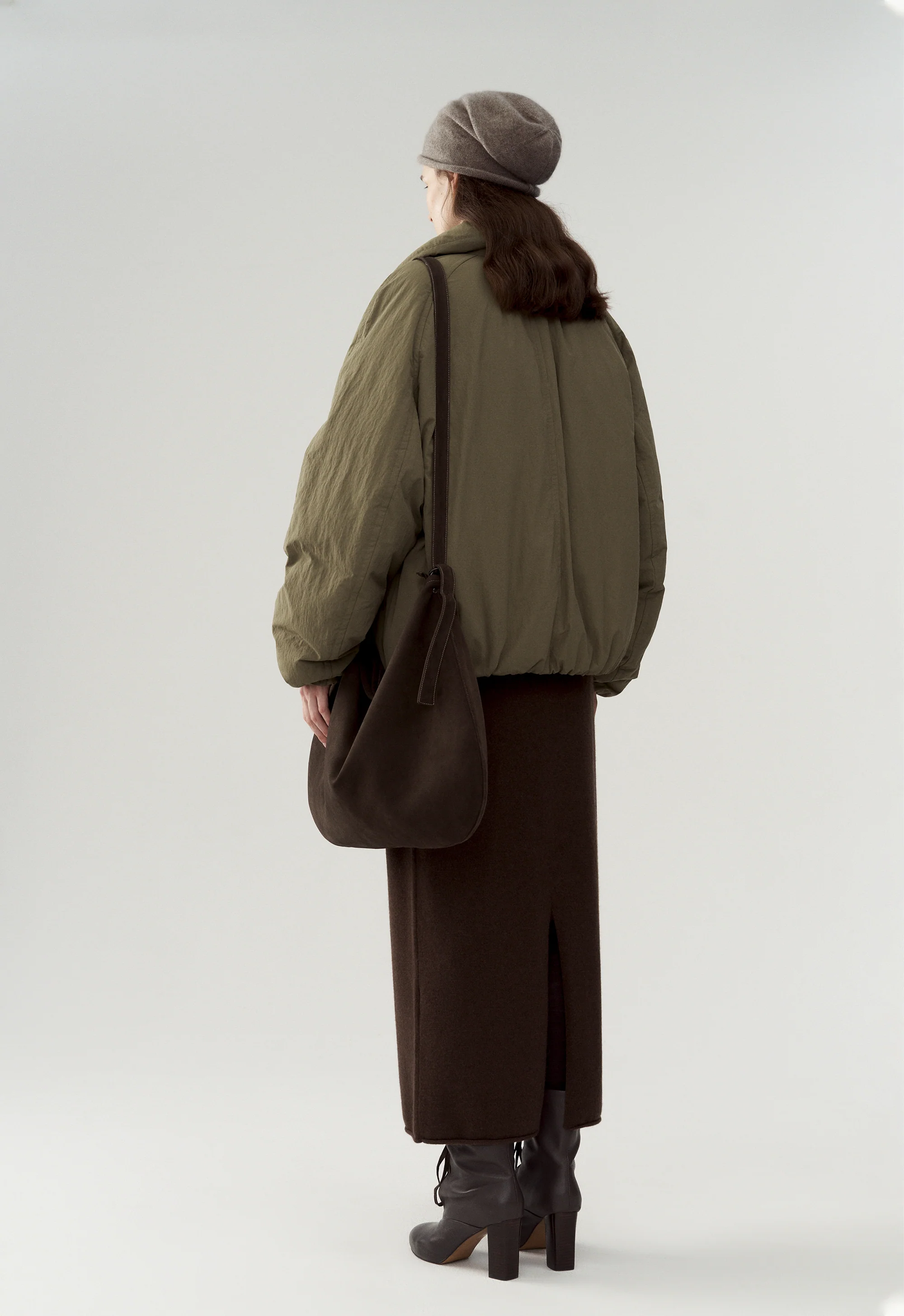 Short Down Jacket with Bagel Collar - Image 12