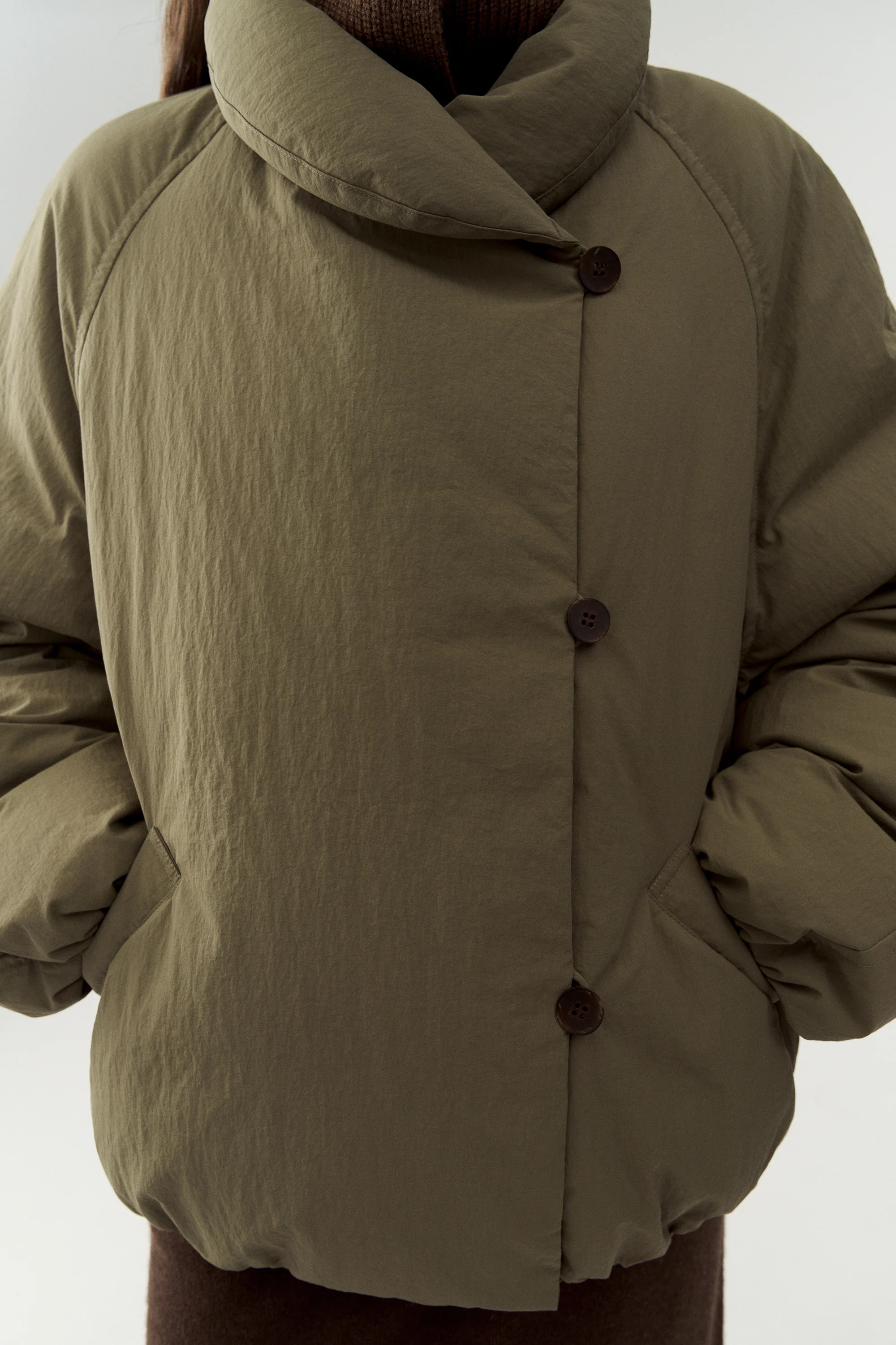 Short Down Jacket with Bagel Collar - Image 14