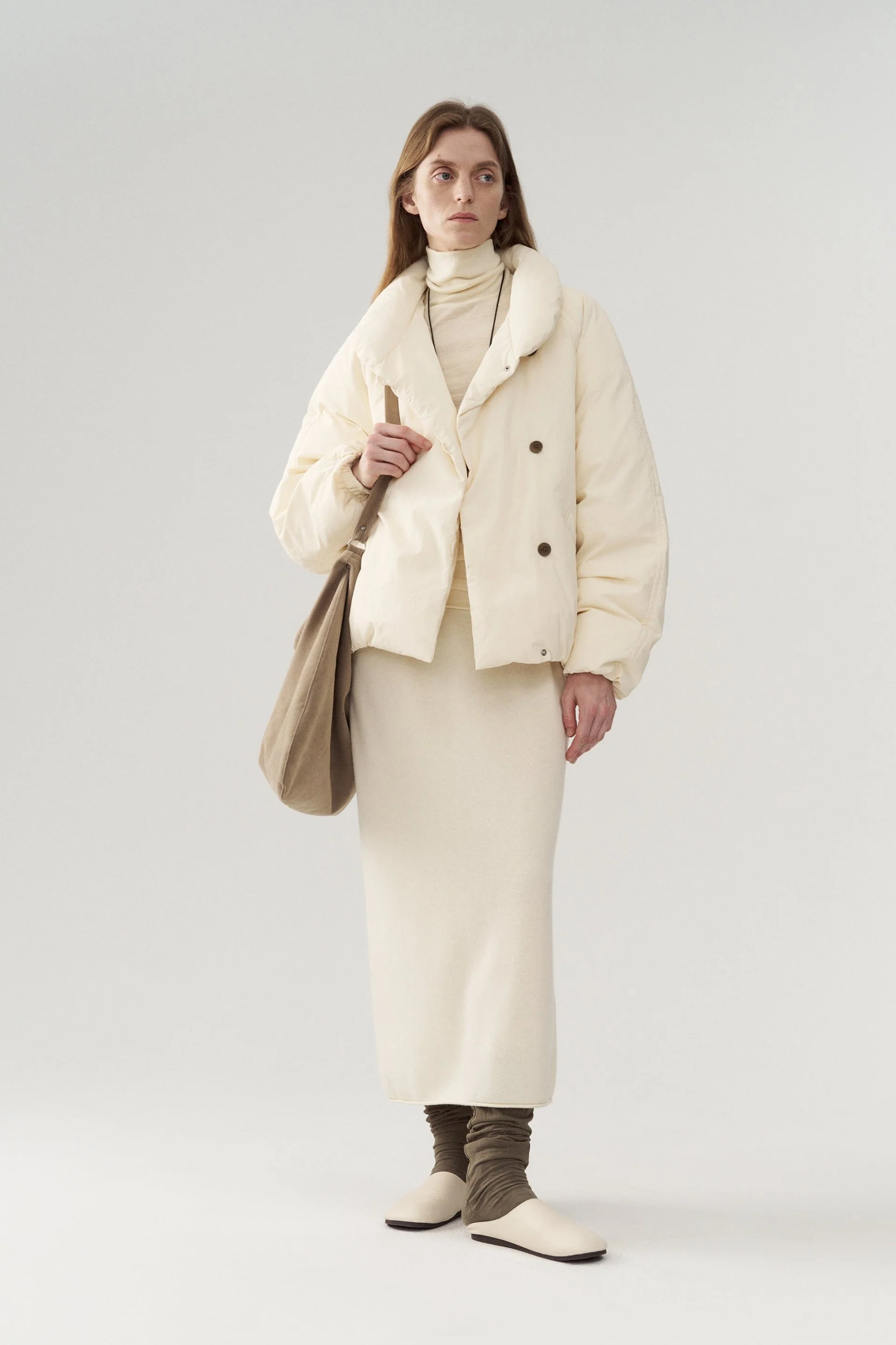 Short Down Jacket with Bagel Collar - Image 5