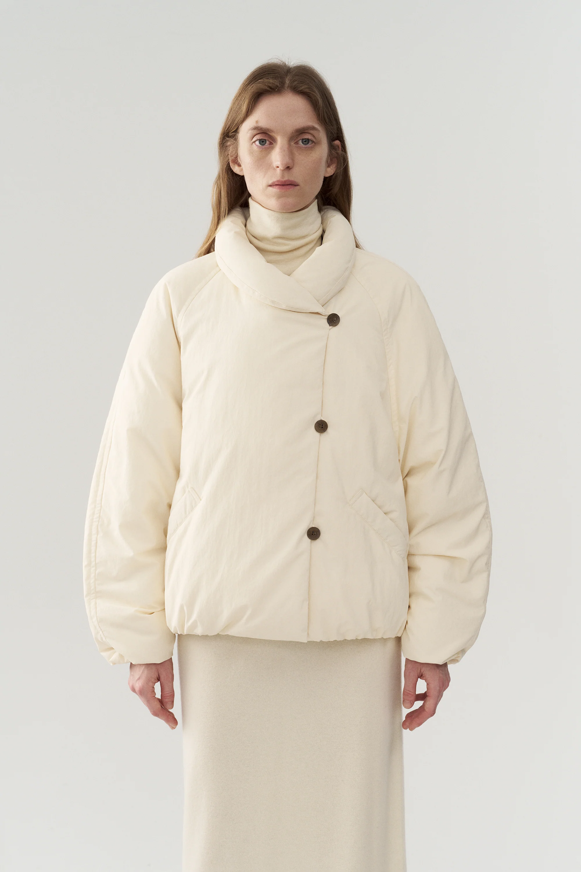 Short Down Jacket with Bagel Collar - Image 6
