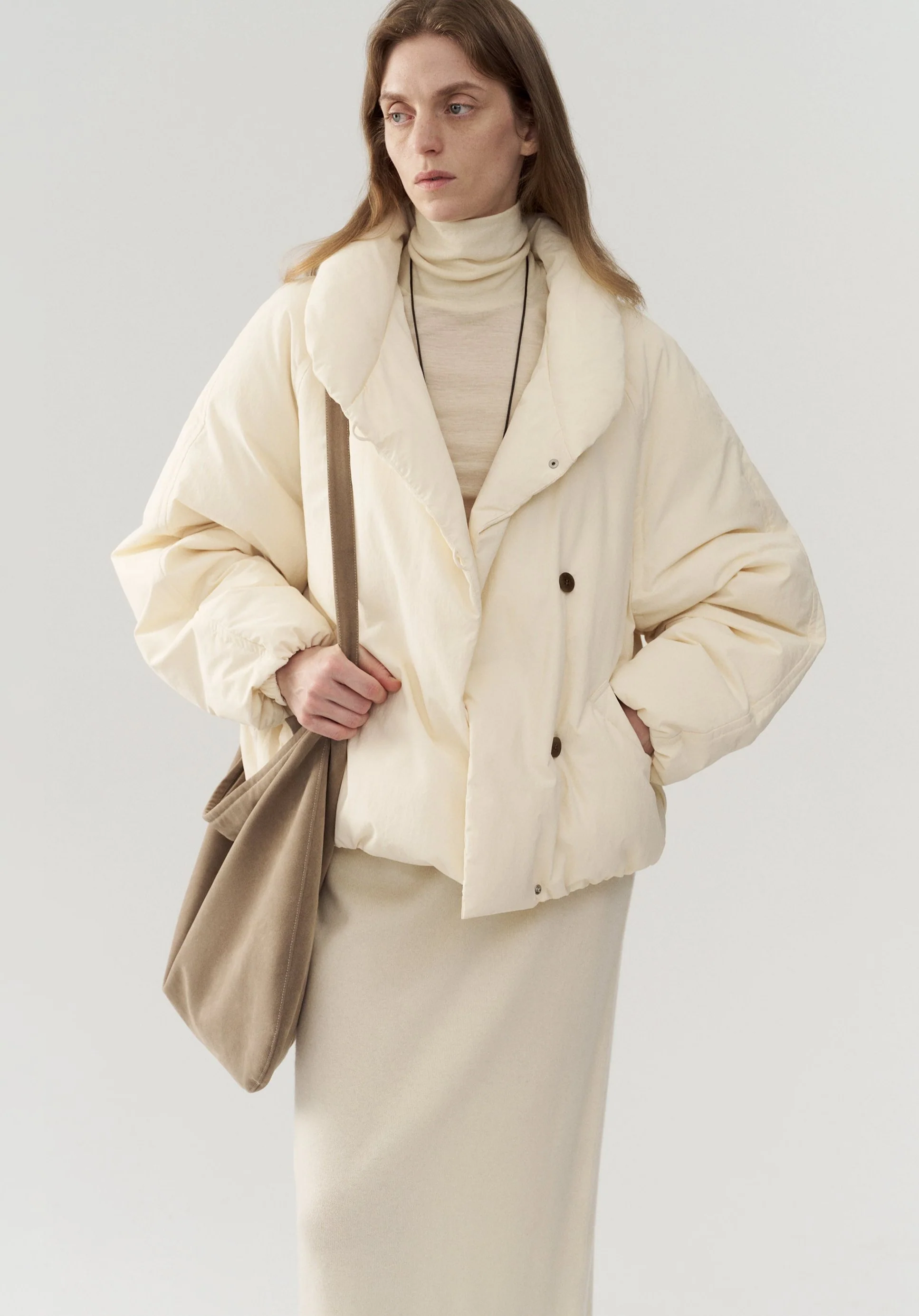 Short Down Jacket with Bagel Collar - Image 7