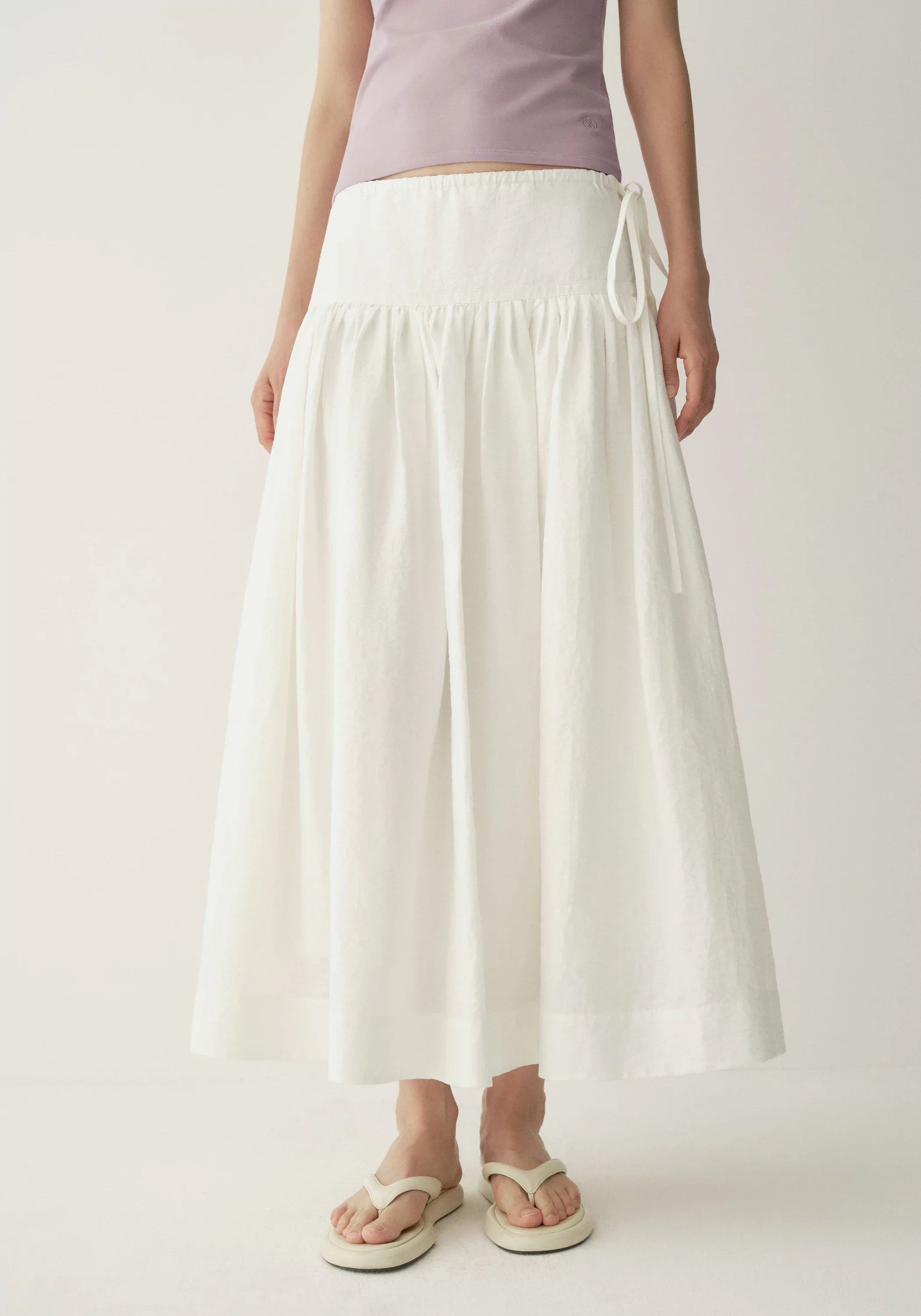 Side-drawstring A-Line Skirt - Image 11