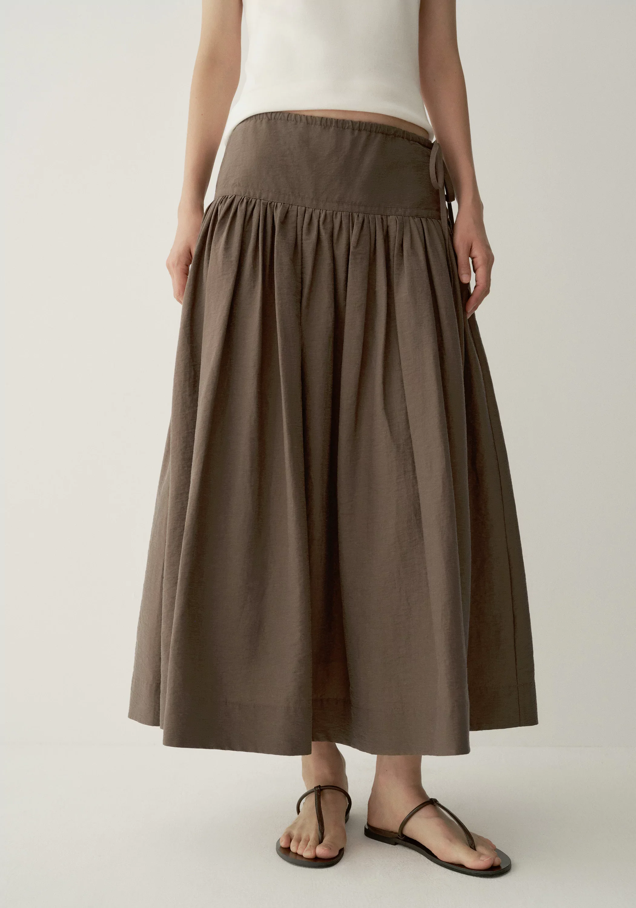 Side-drawstring A-Line Skirt - Image 5