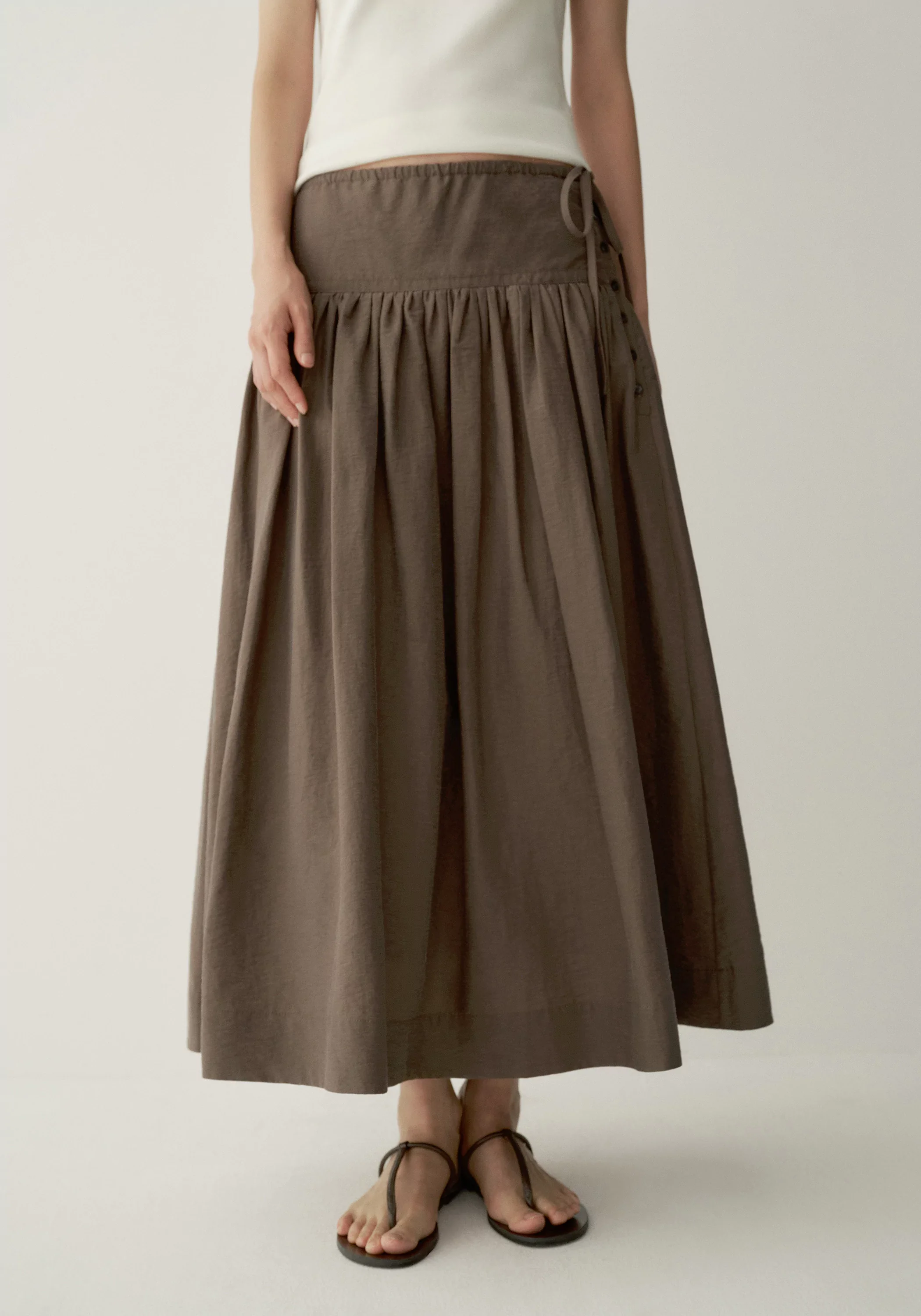 Side-drawstring A-Line Skirt - Image 6