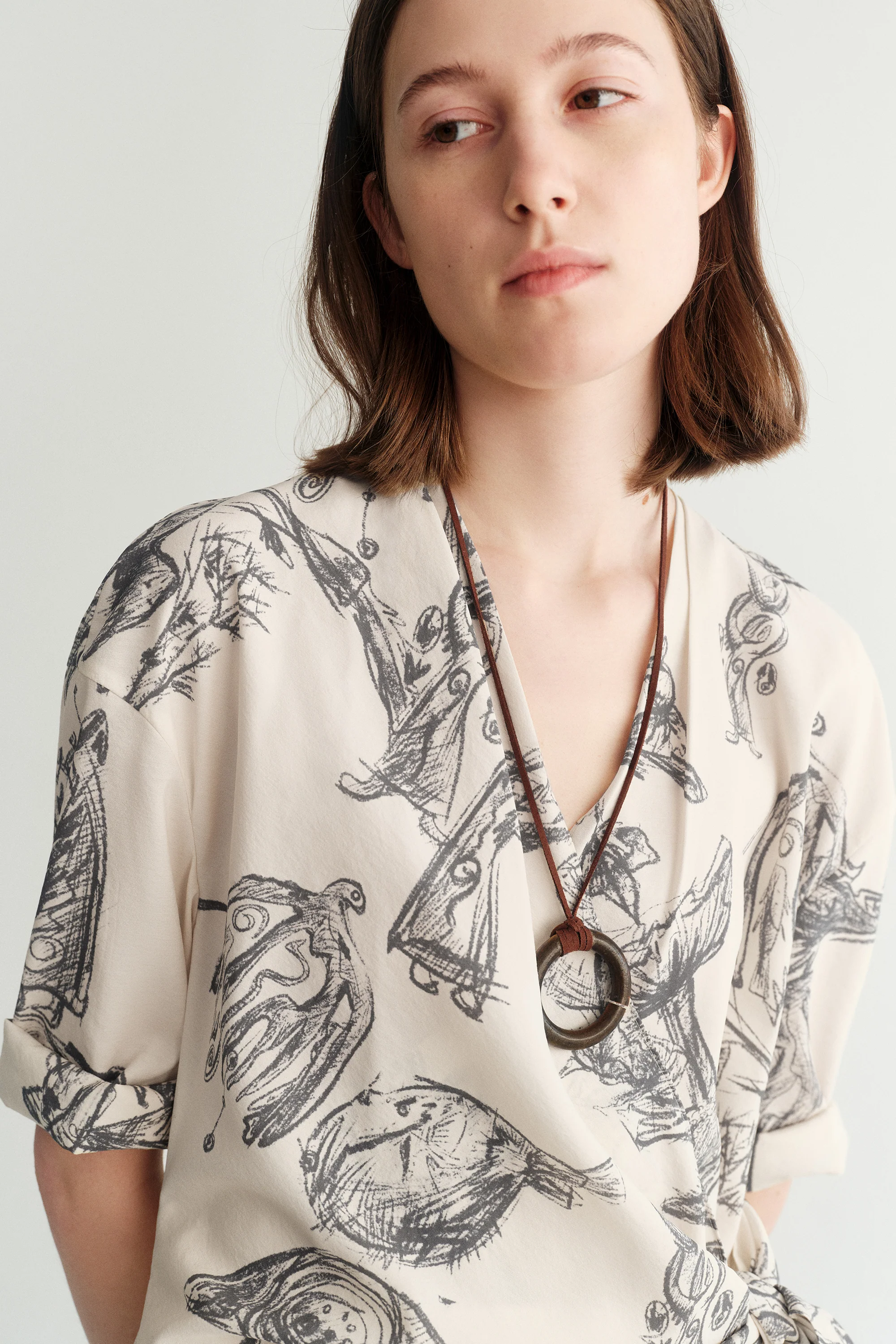 Silk Printed Dress - Image 10