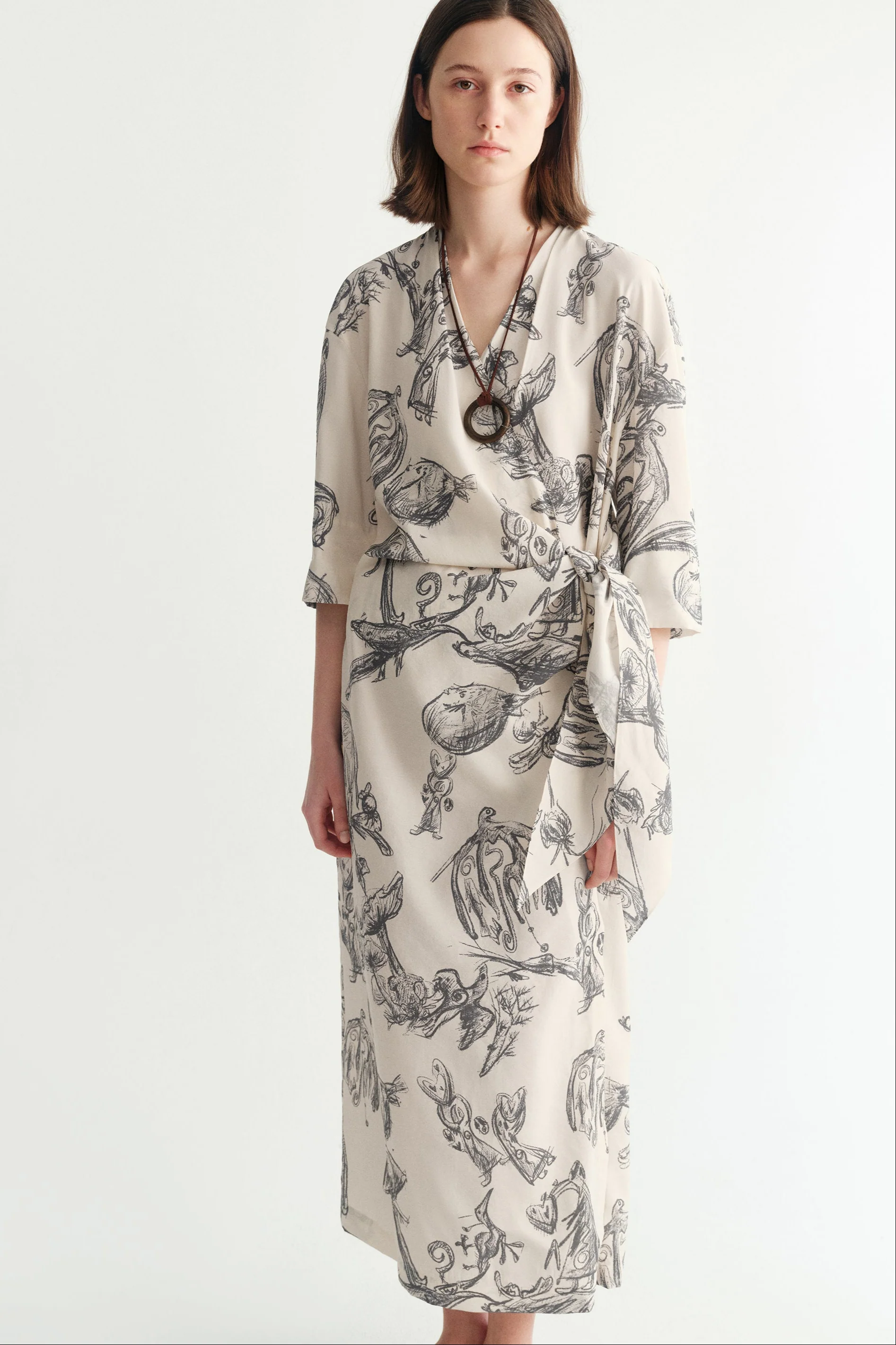 Silk Printed Dress - Image 6