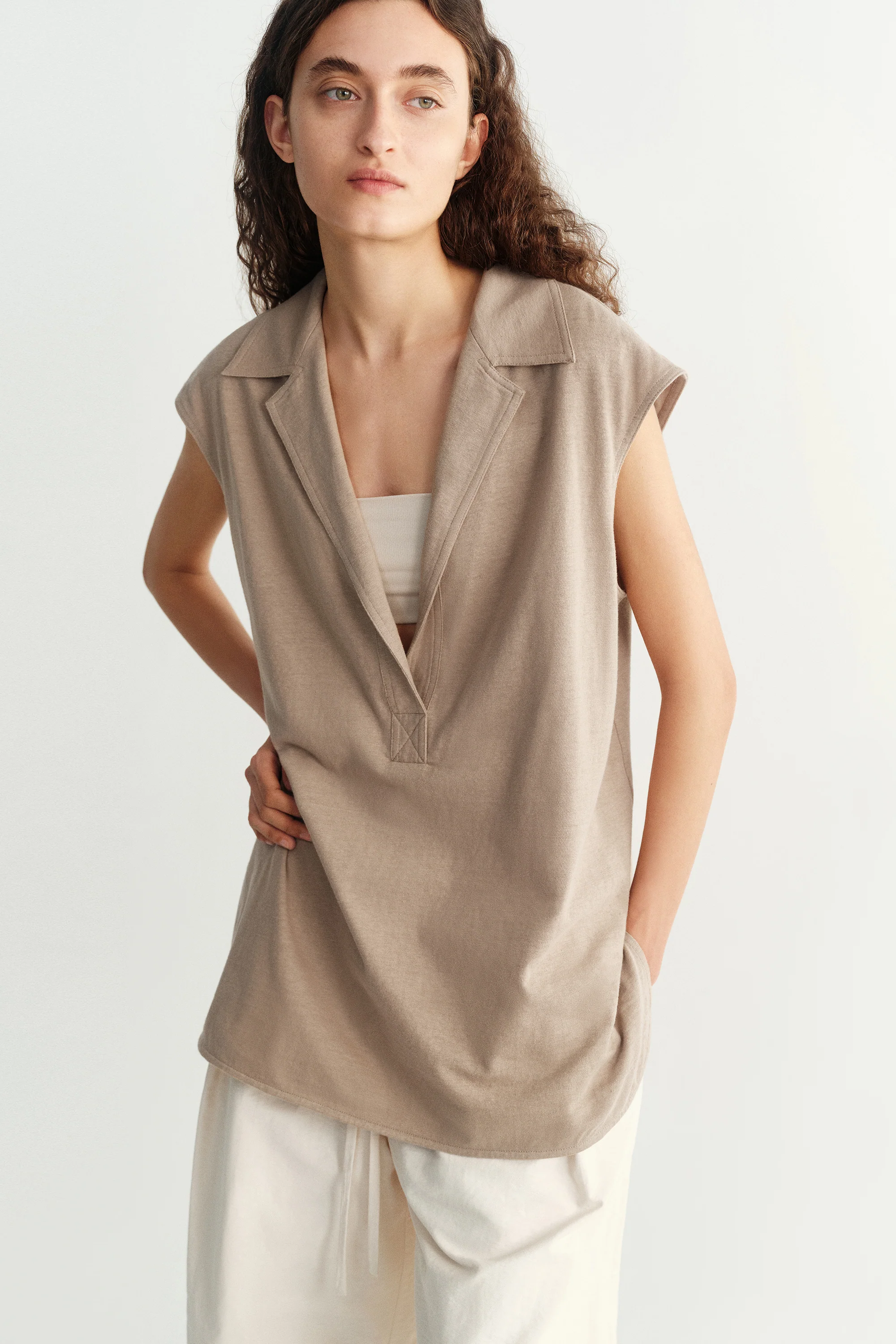 Sleeveless Cotton Vest - Image 12